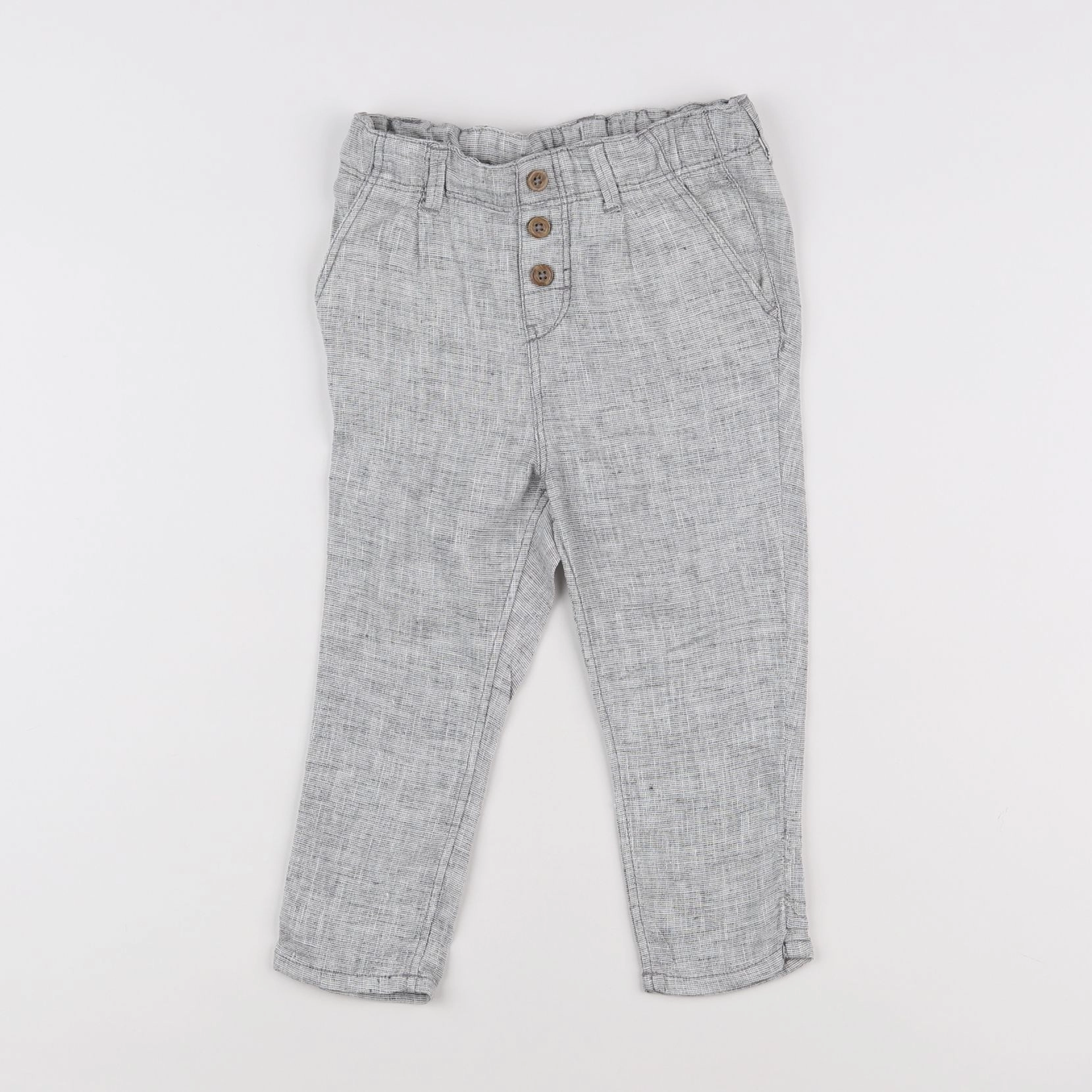 H&M - pantalon gris - 9/12 mois