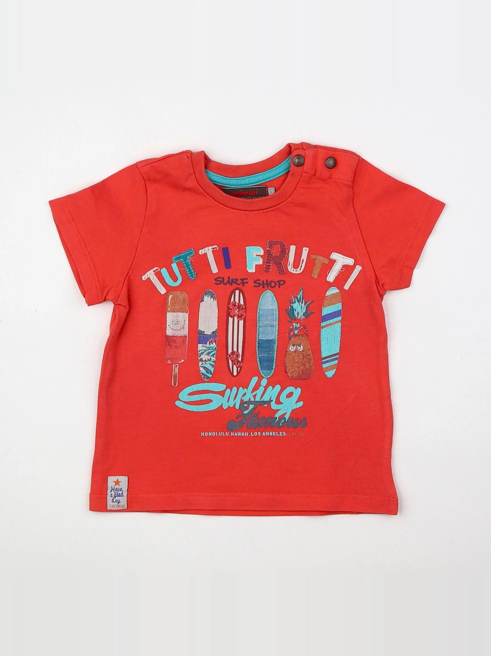 Catimini - tee-shirt rouge - 12 mois