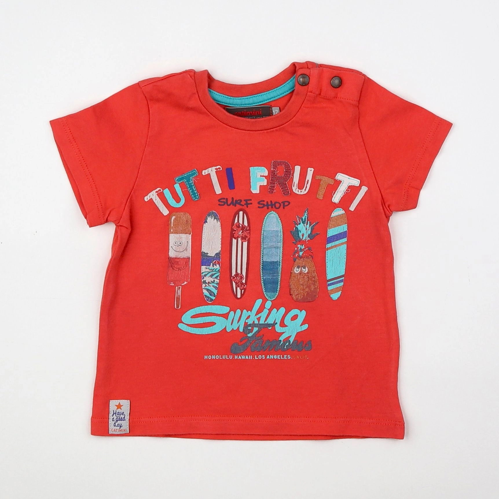 Catimini - tee-shirt rouge - 12 mois