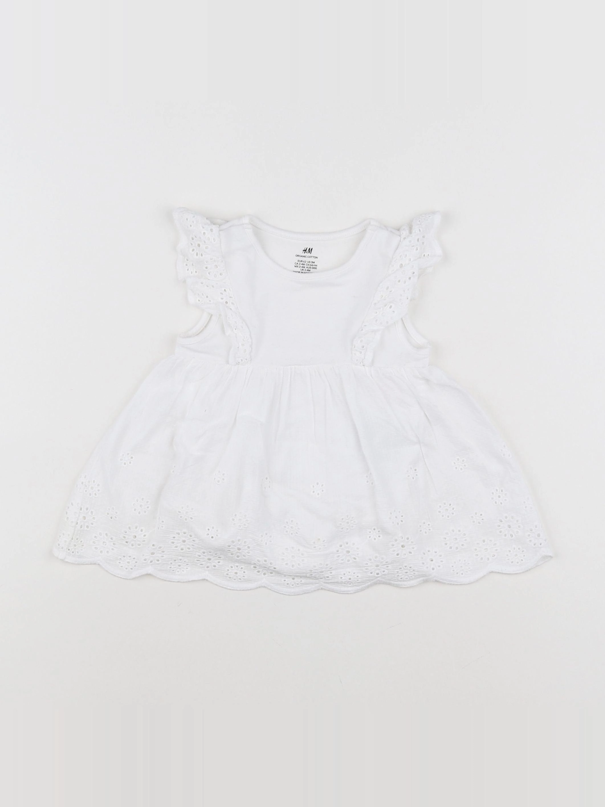 H&M - robe blanc - 3 mois