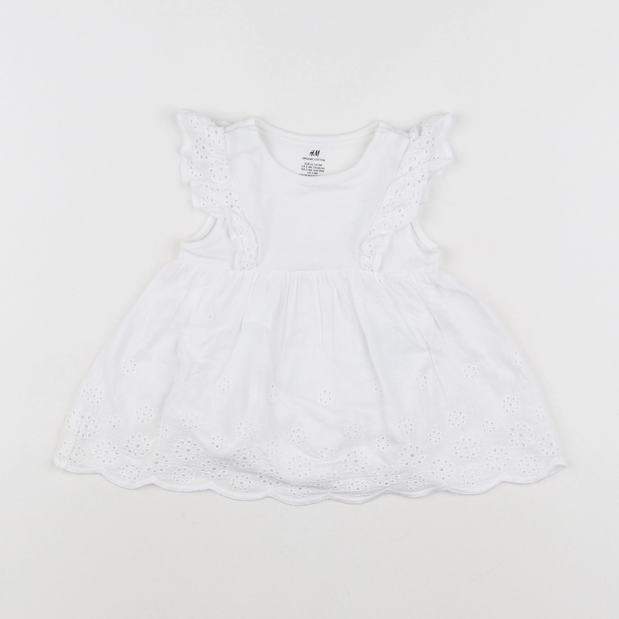 H&M - robe blanc - 3 mois