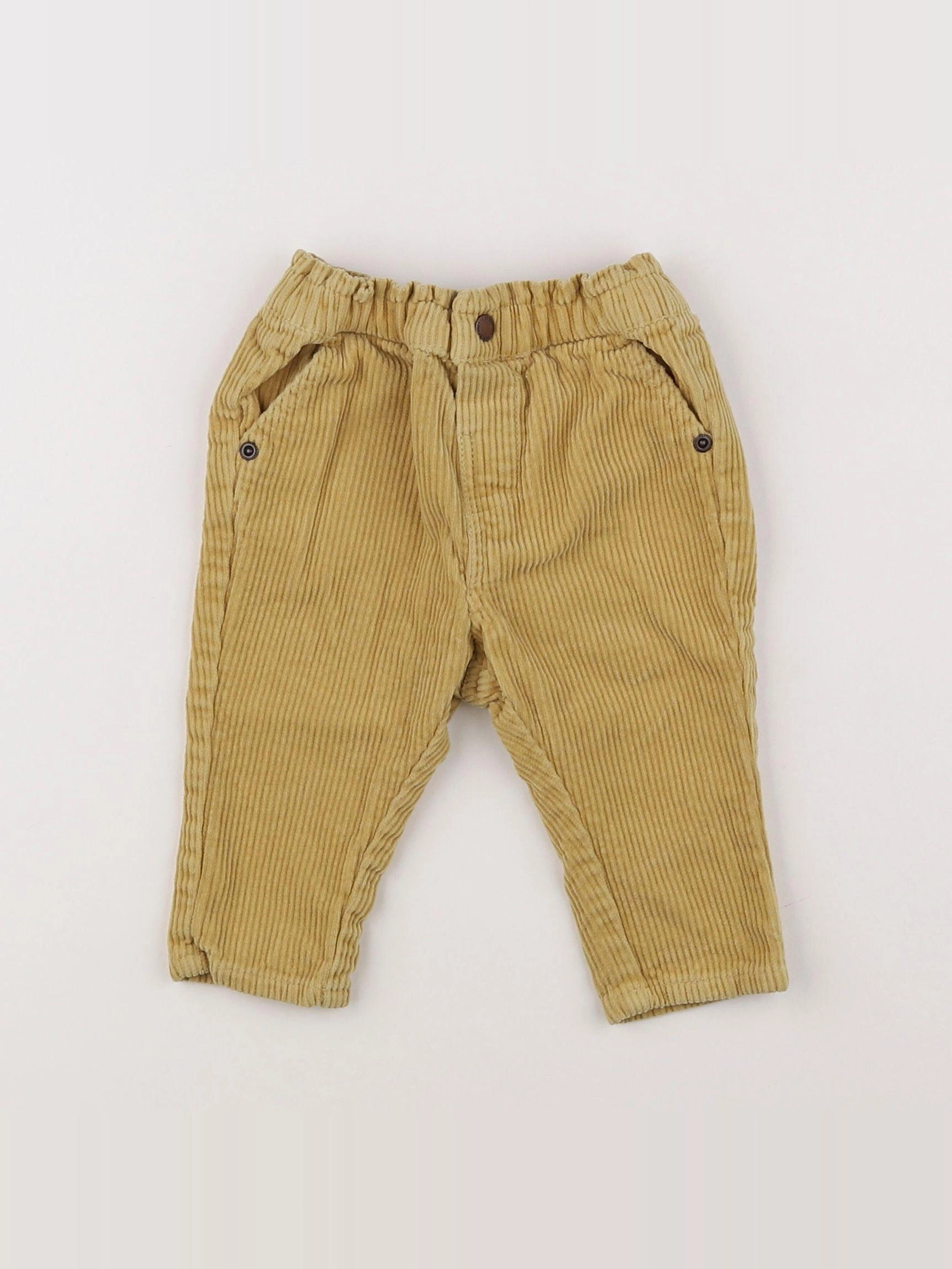 Vertbaudet - pantalon jaune - 6 mois