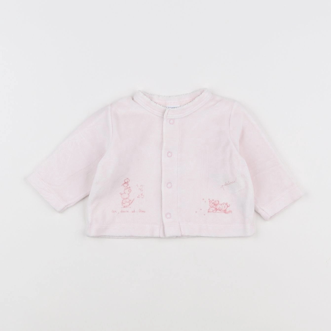 Petit Bateau - gilet rose - 3 mois