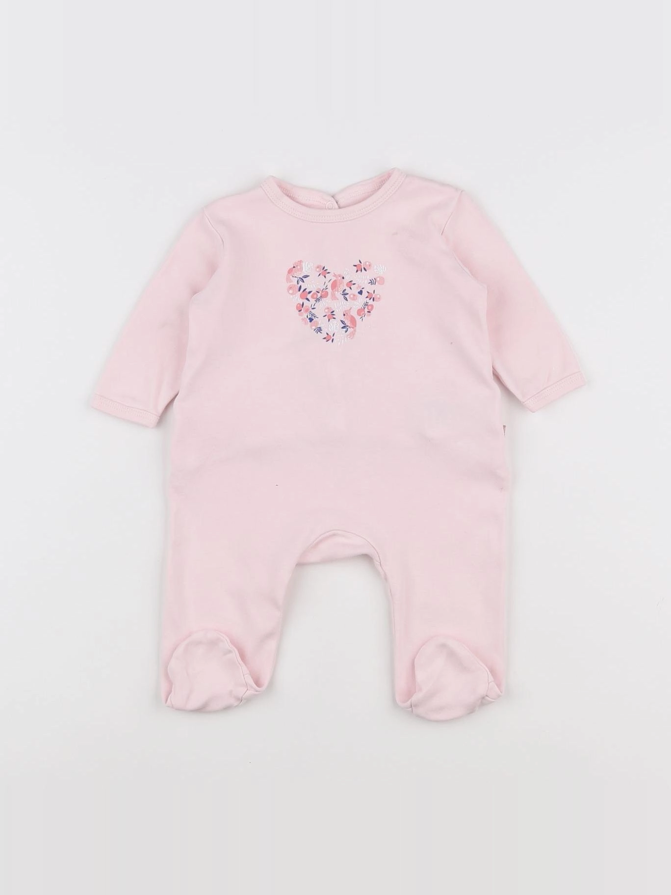 Carrément Beau - pyjama coton rose - 3 mois