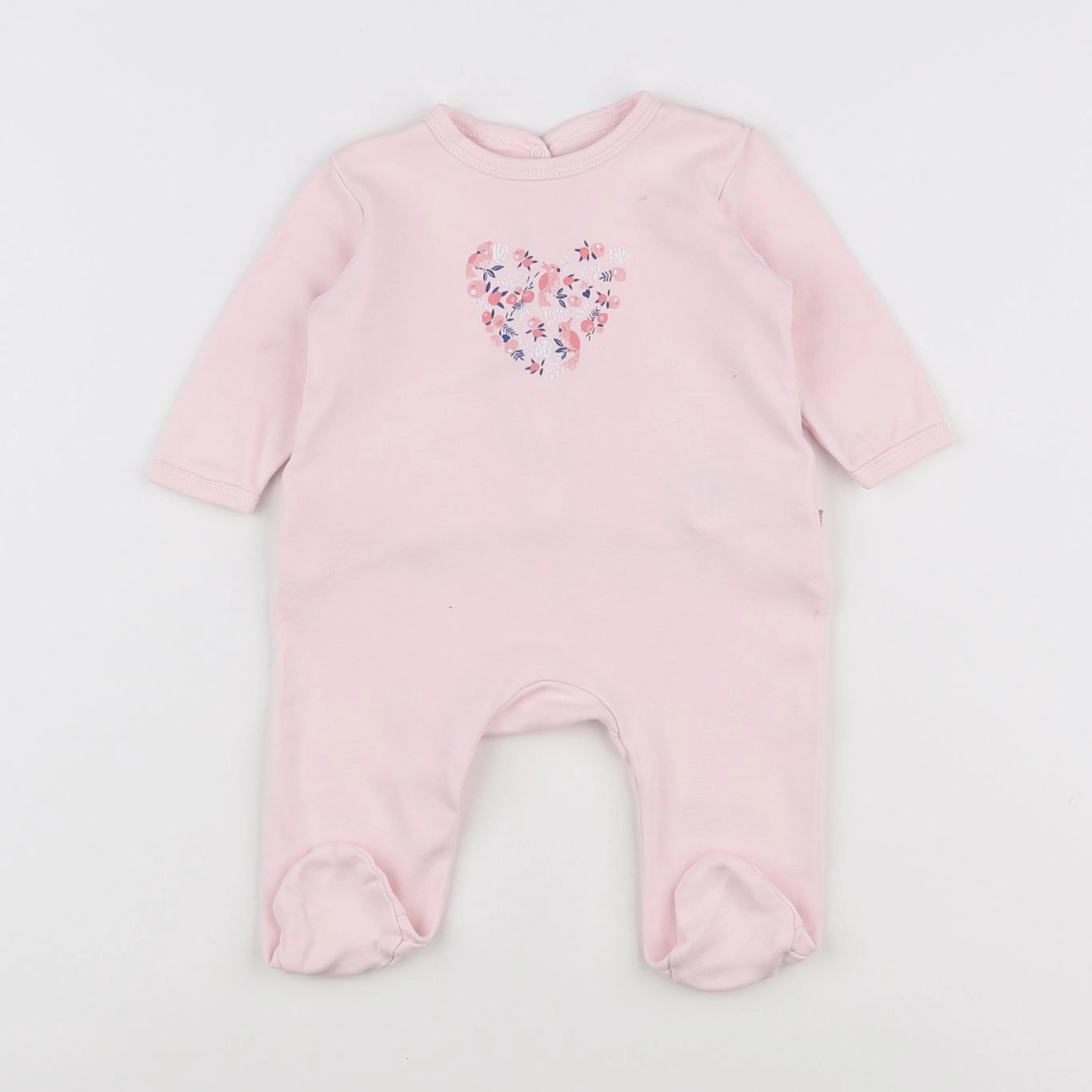 Carrément Beau - pyjama coton rose - 3 mois