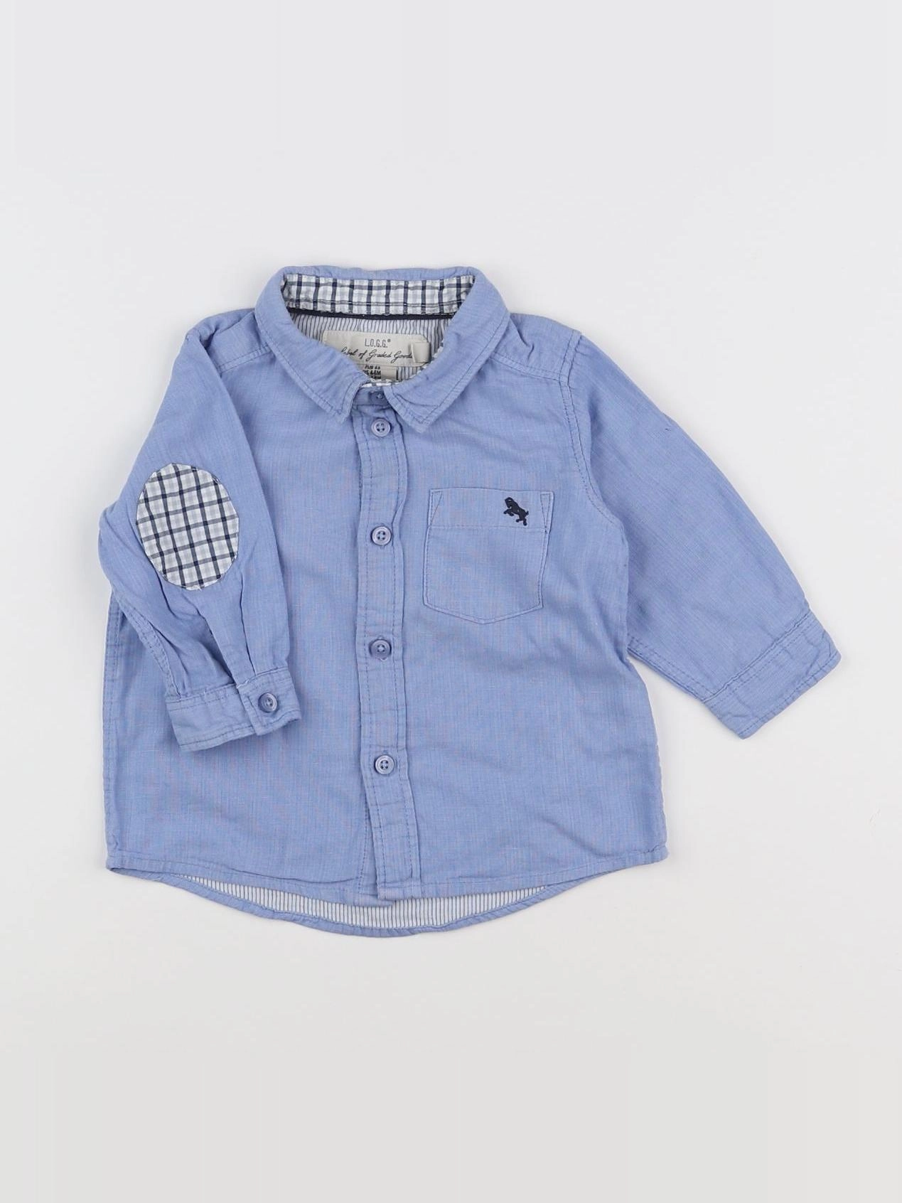 H&M - chemise bleu - 6 mois