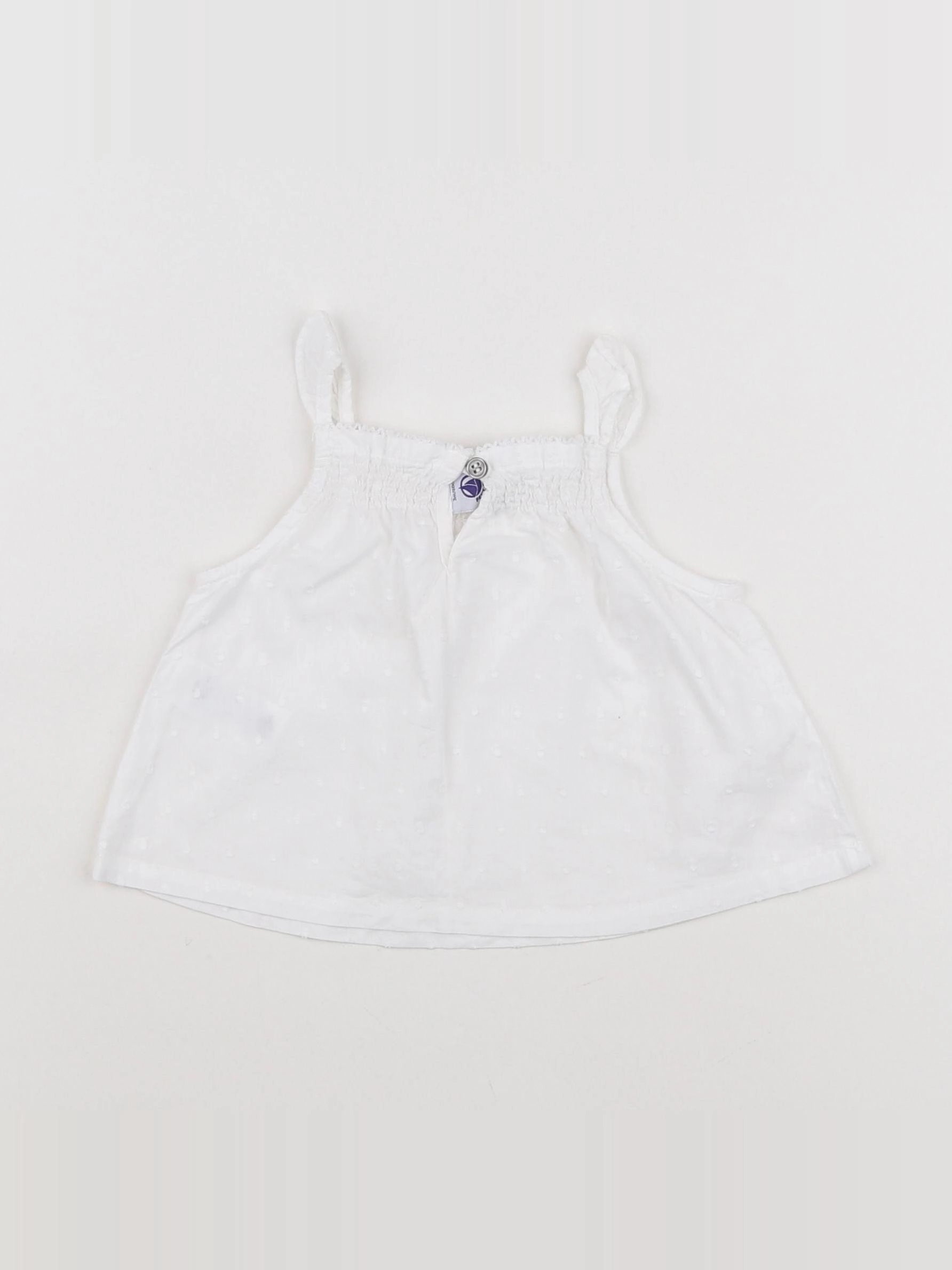 Petit Bateau - blouse blanc - 3 mois