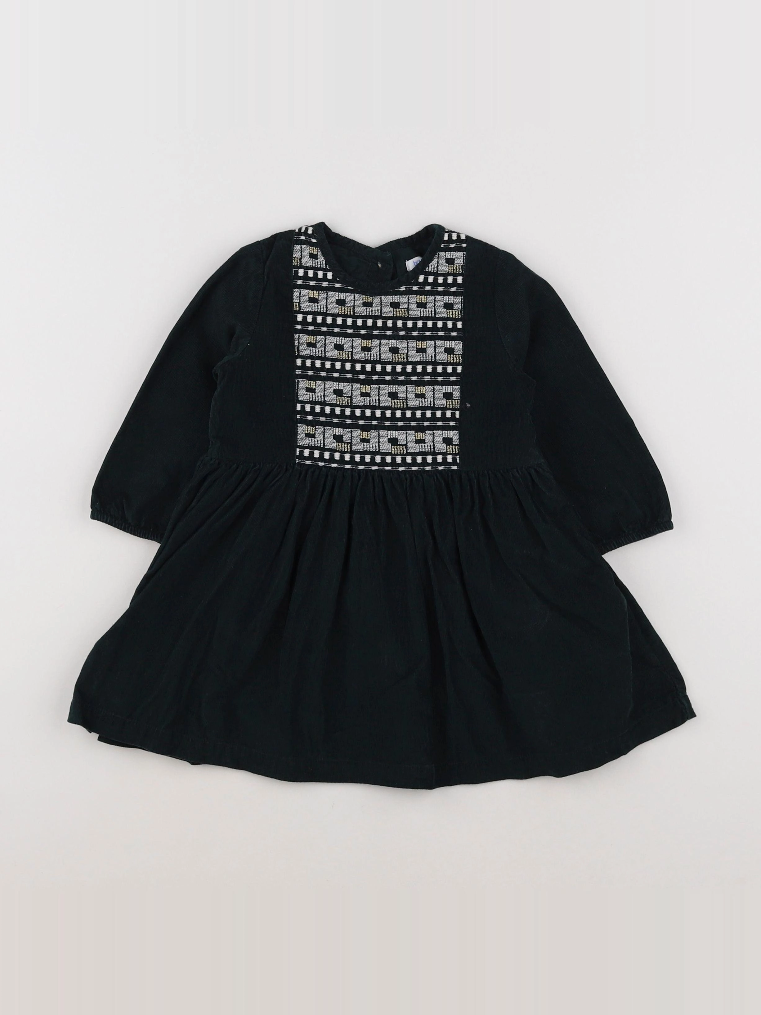 Boutchou - robe vert, or - 12 mois