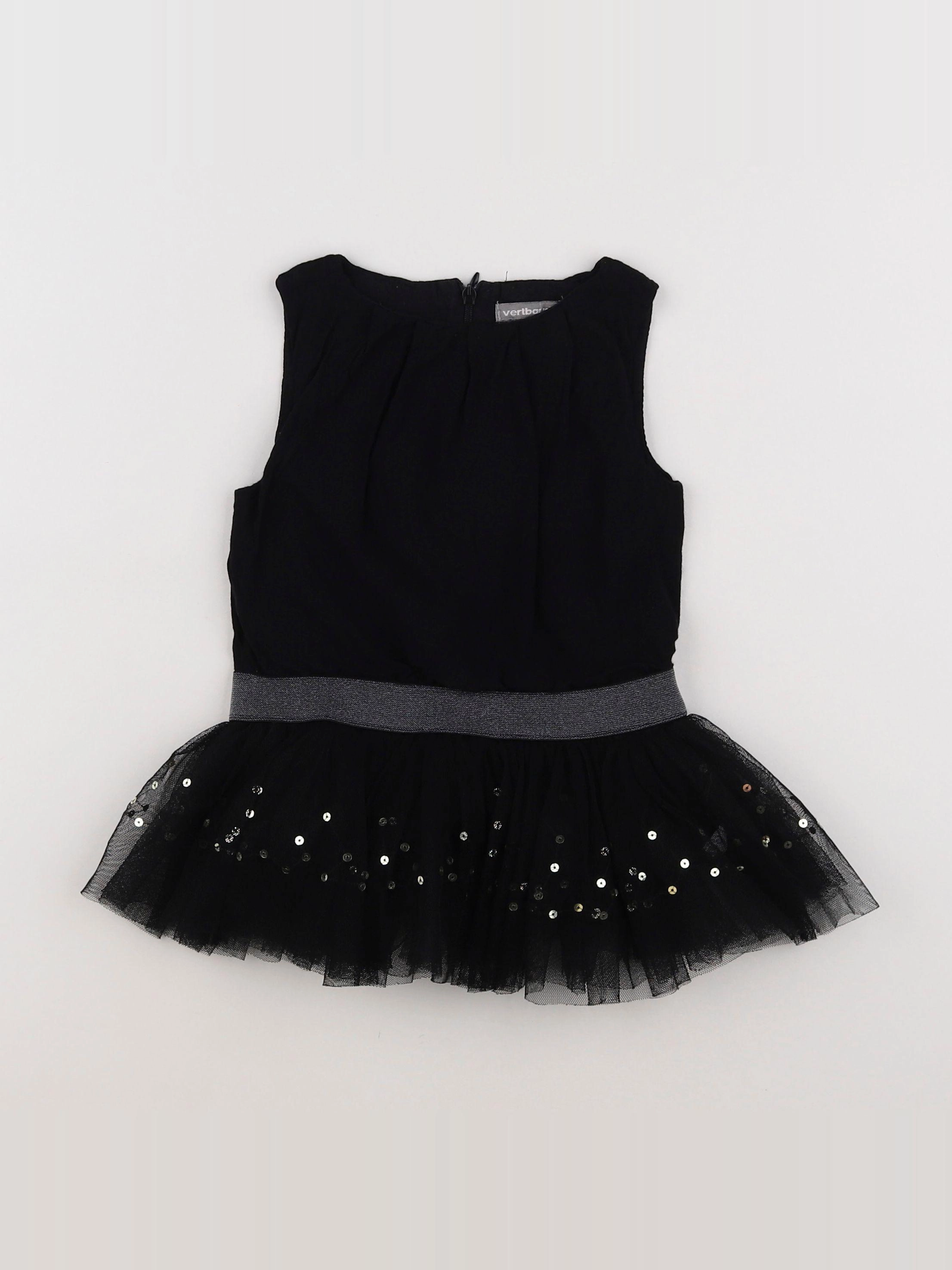 Vertbaudet - robe noir, argent - 2 ans