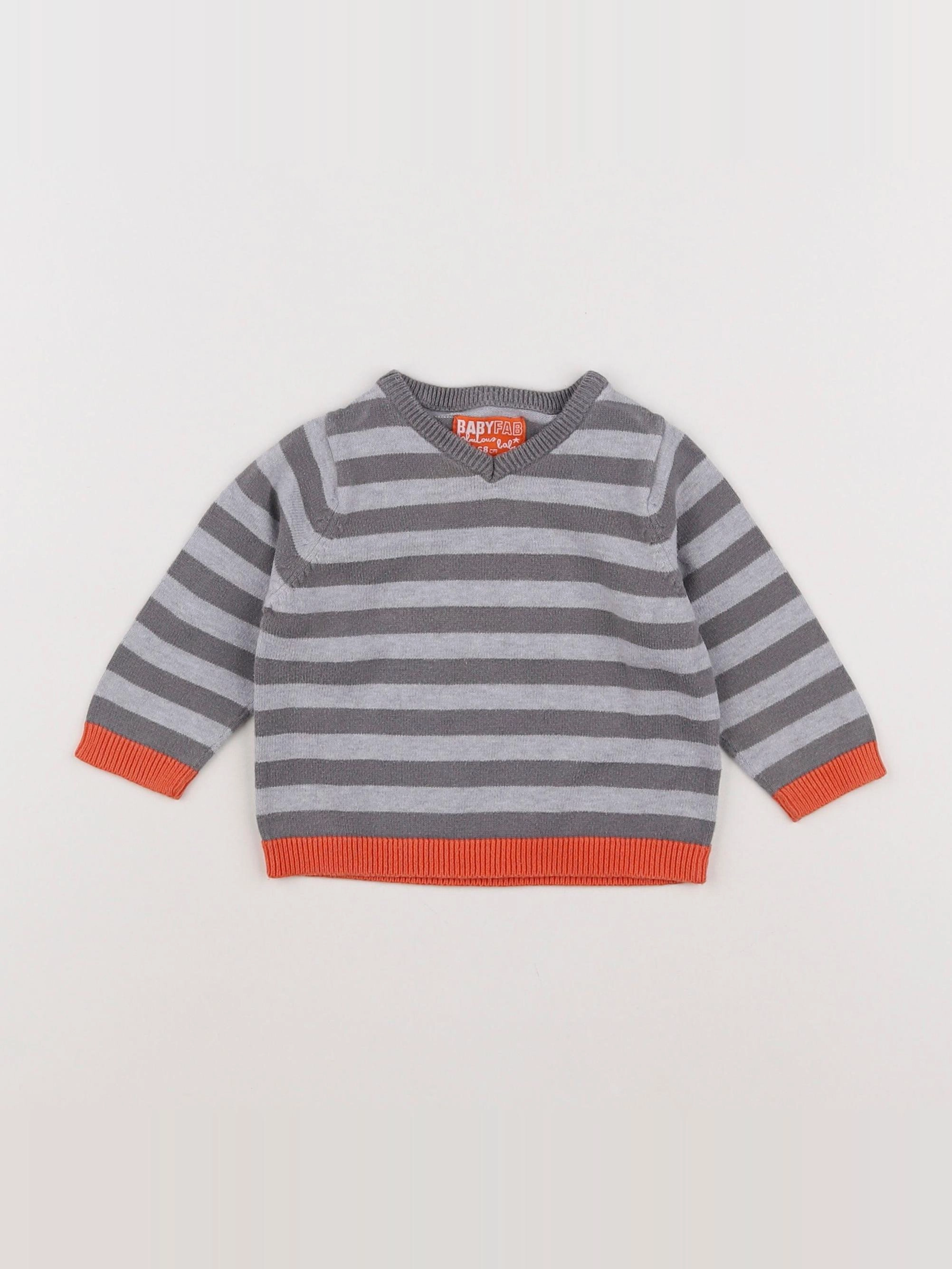 Tape à l'oeil - pull gris - 6 mois