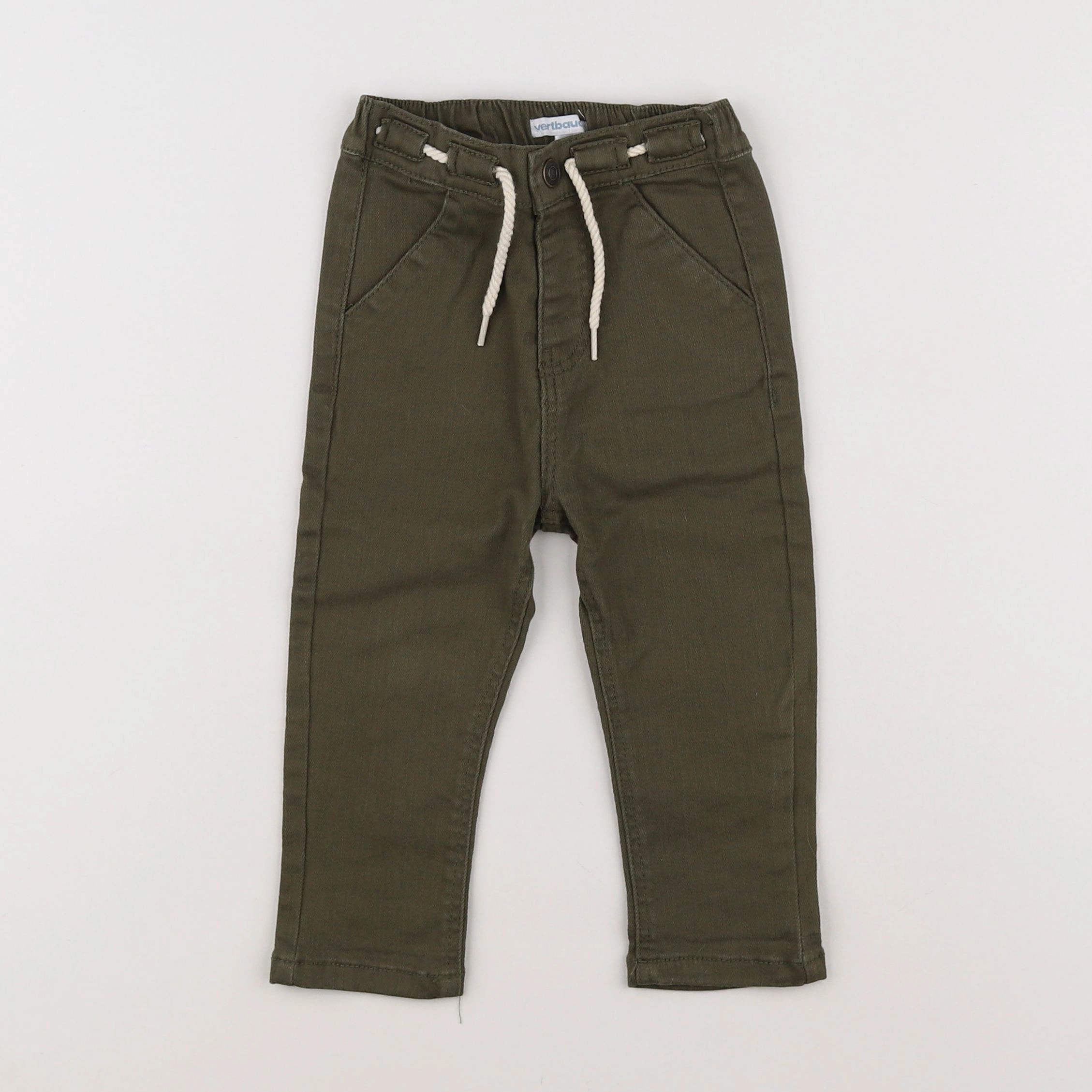 Vertbaudet - pantalon vert - 12 mois