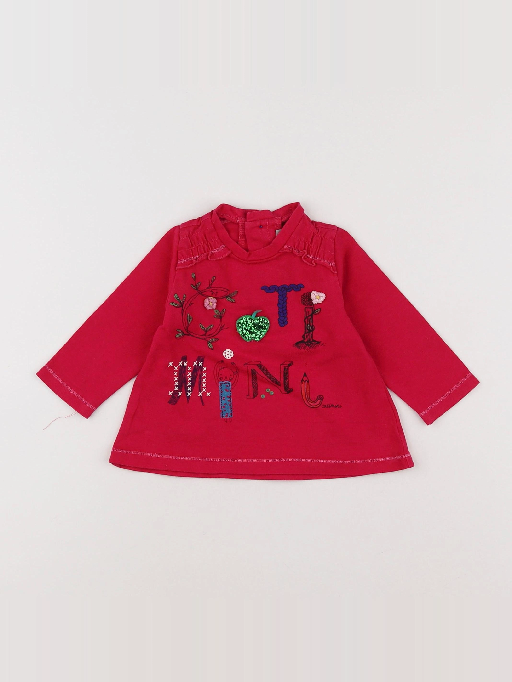 Catimini - tee-shirt rose - 6 mois