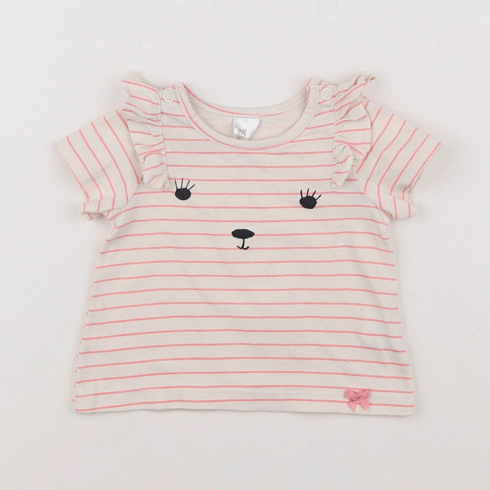 H&M - tee-shirt rose - 3 mois