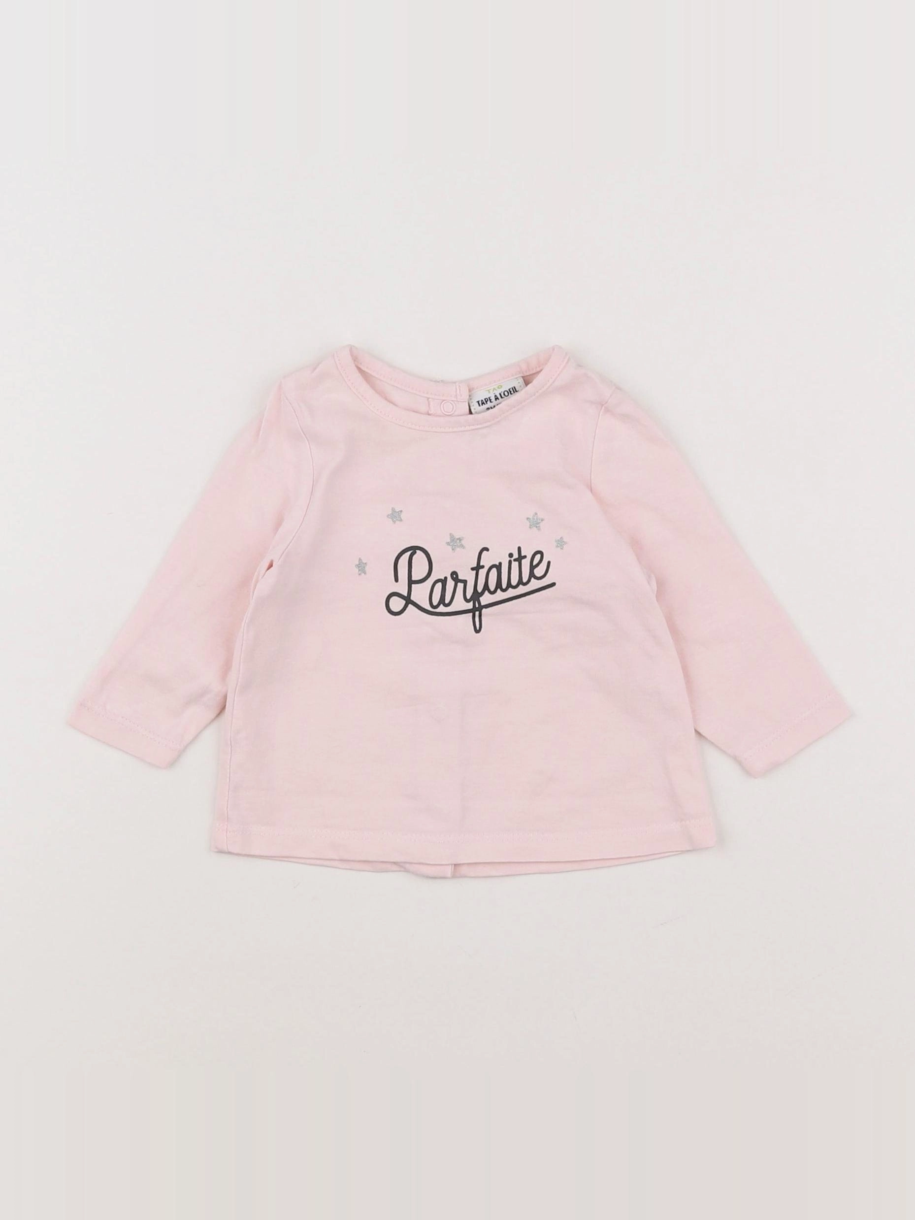 Tape à l'oeil - tee-shirt rose - 3 mois