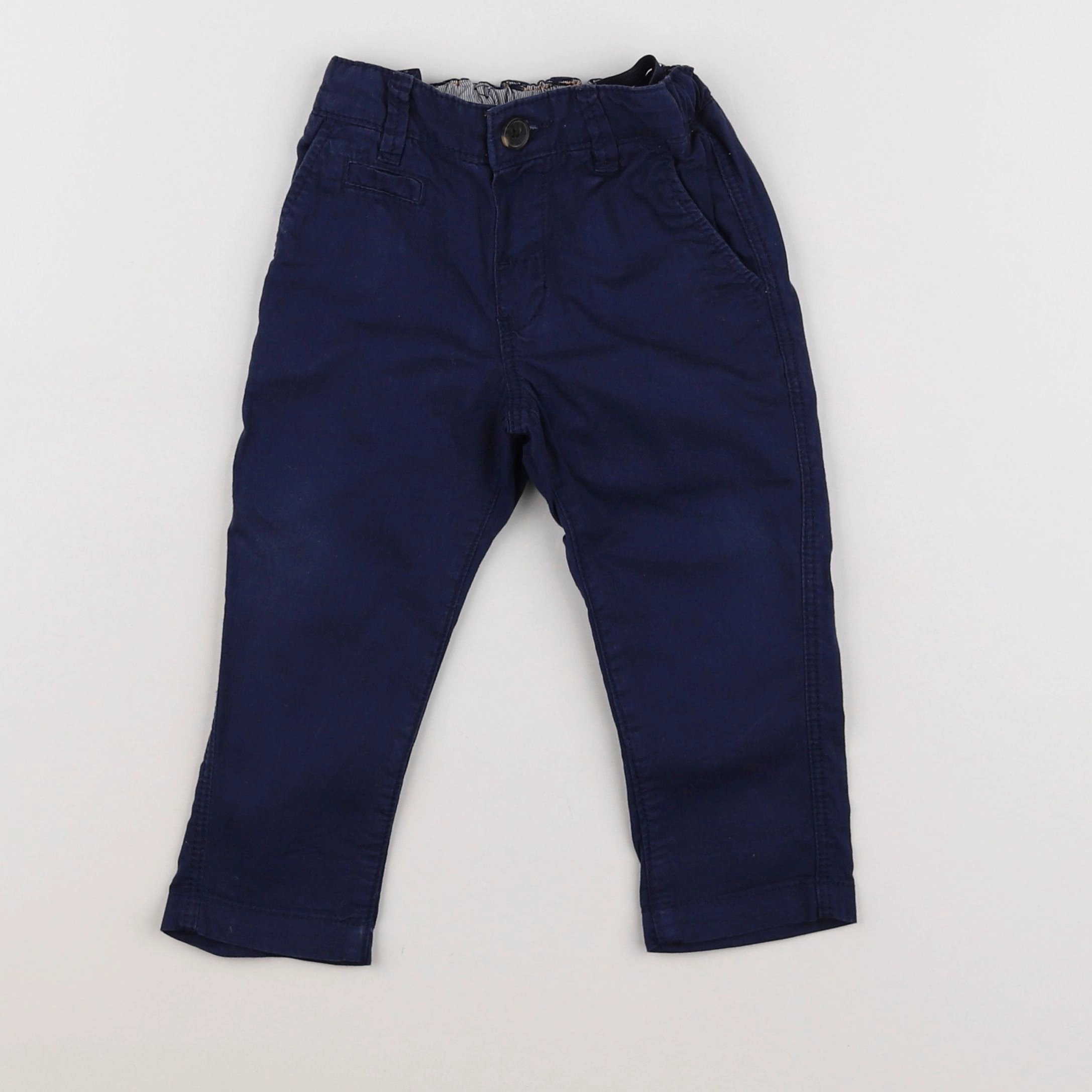 H&M - pantalon bleu - 9/12 mois