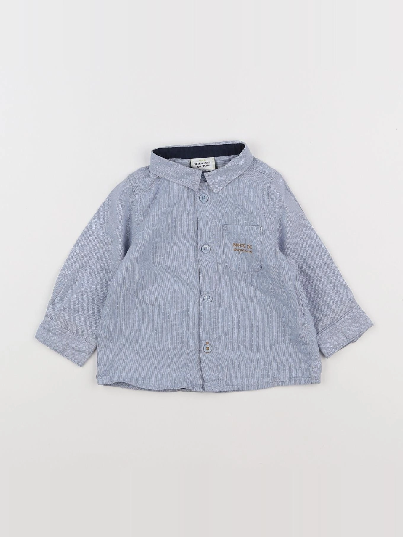 Tape à l'oeil - chemise bleu - 12 mois