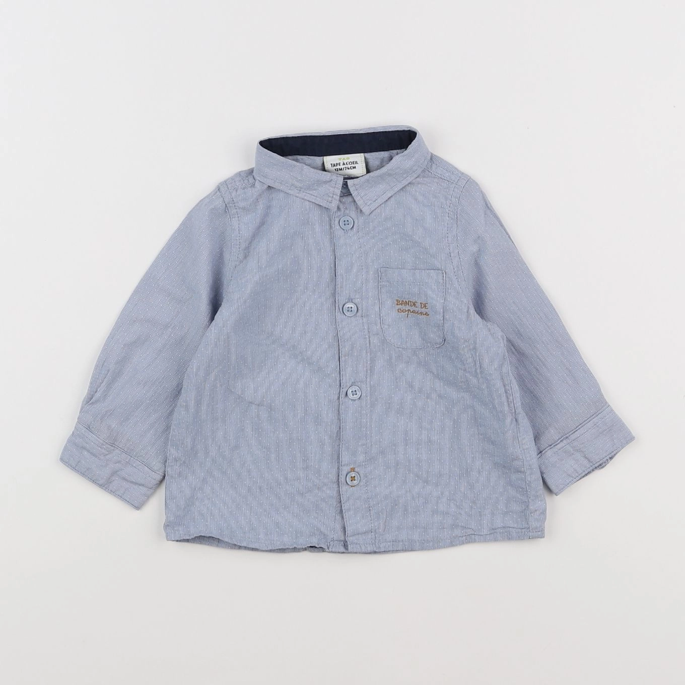 Tape à l'oeil - chemise bleu - 12 mois
