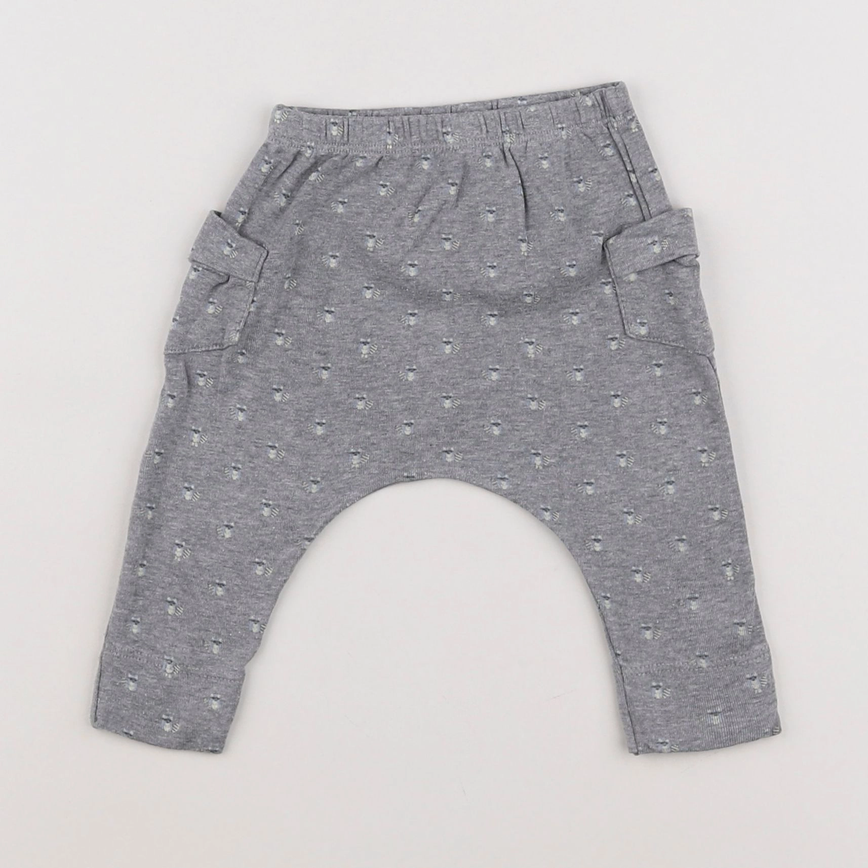 Petit Bateau - sarouel gris - 6 mois