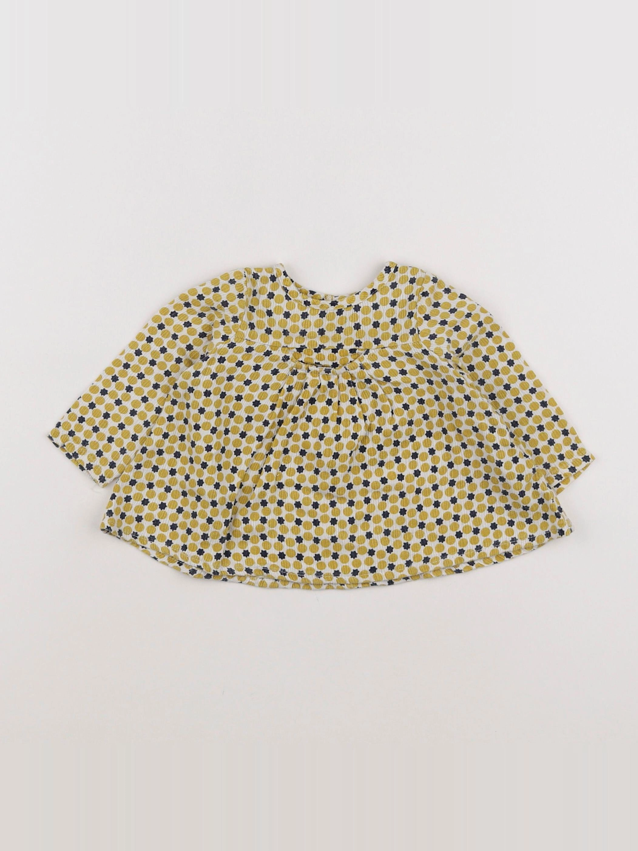 Catimini - blouse jaune - 9 mois