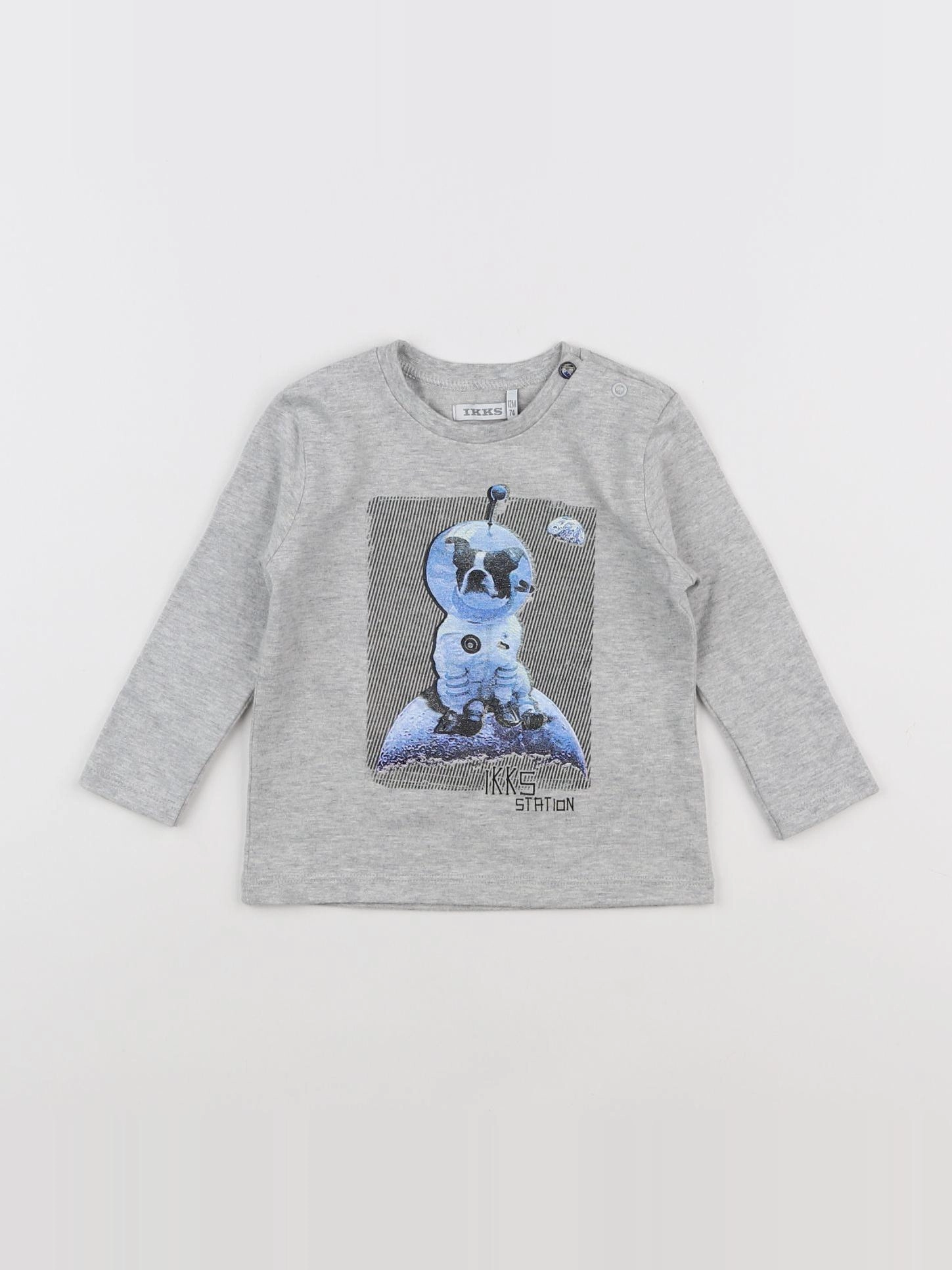IKKS - tee-shirt gris - 12 mois
