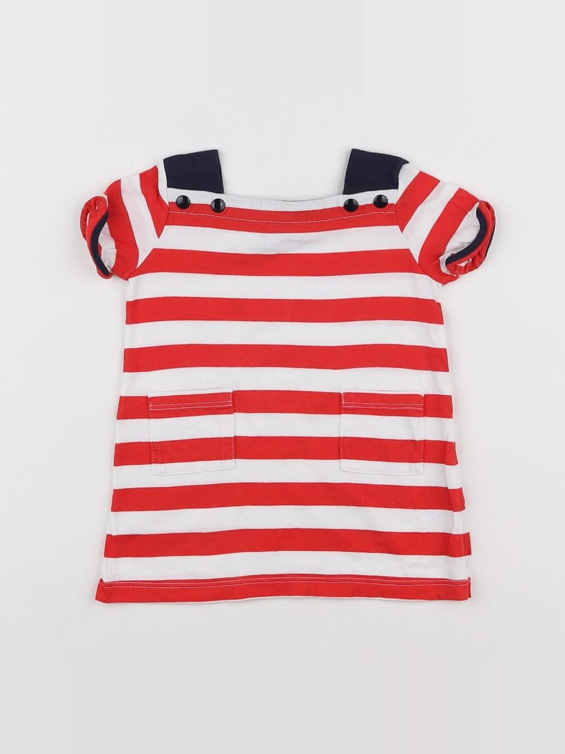 Petit Bateau - robe rouge - 3 mois