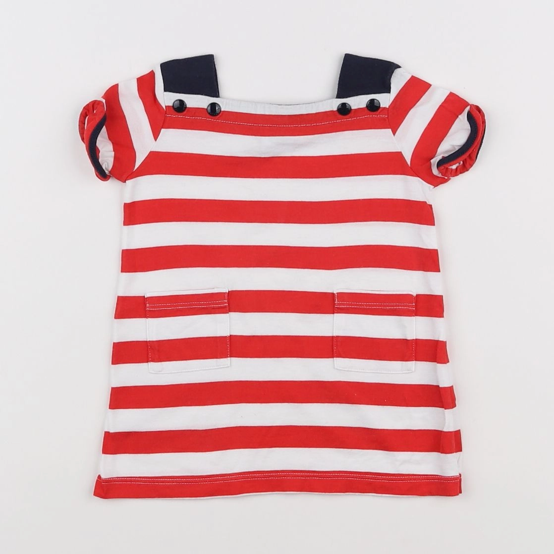 Petit Bateau - robe rouge - 3 mois