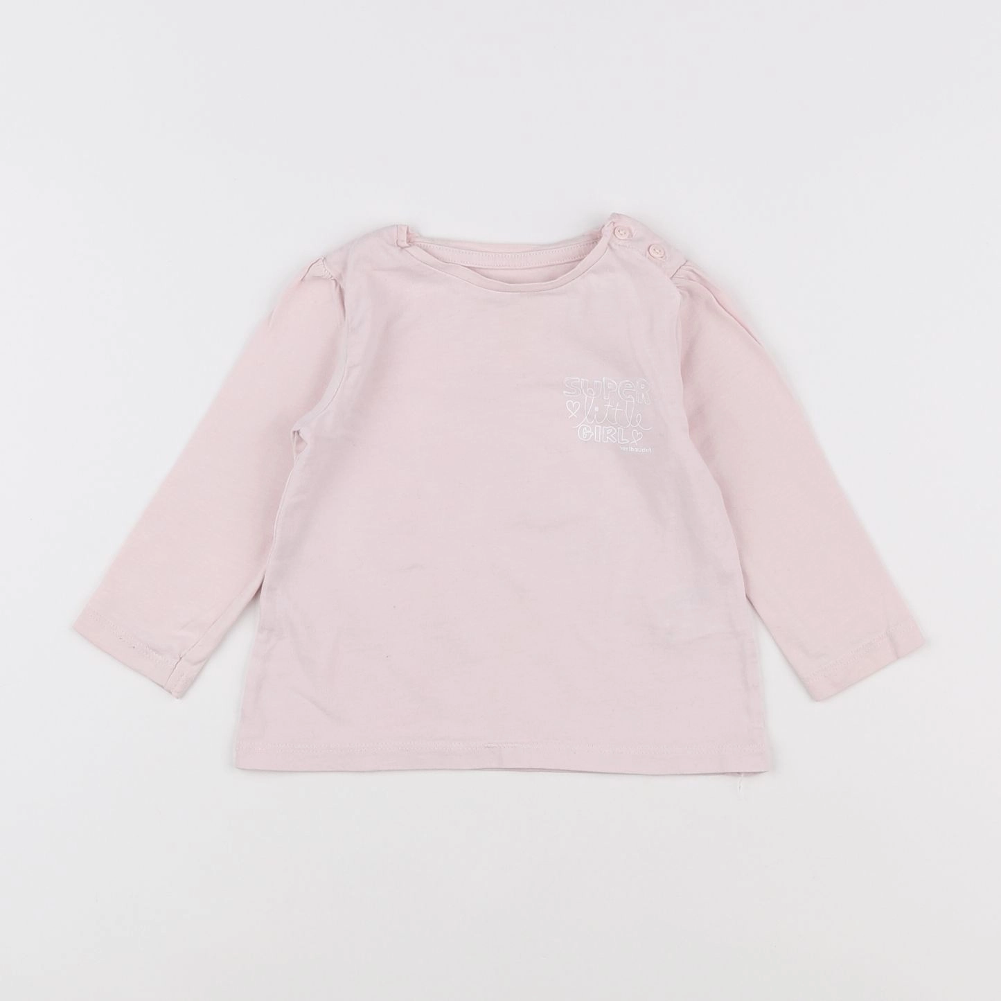 Vertbaudet - tee-shirt rose - 12 mois