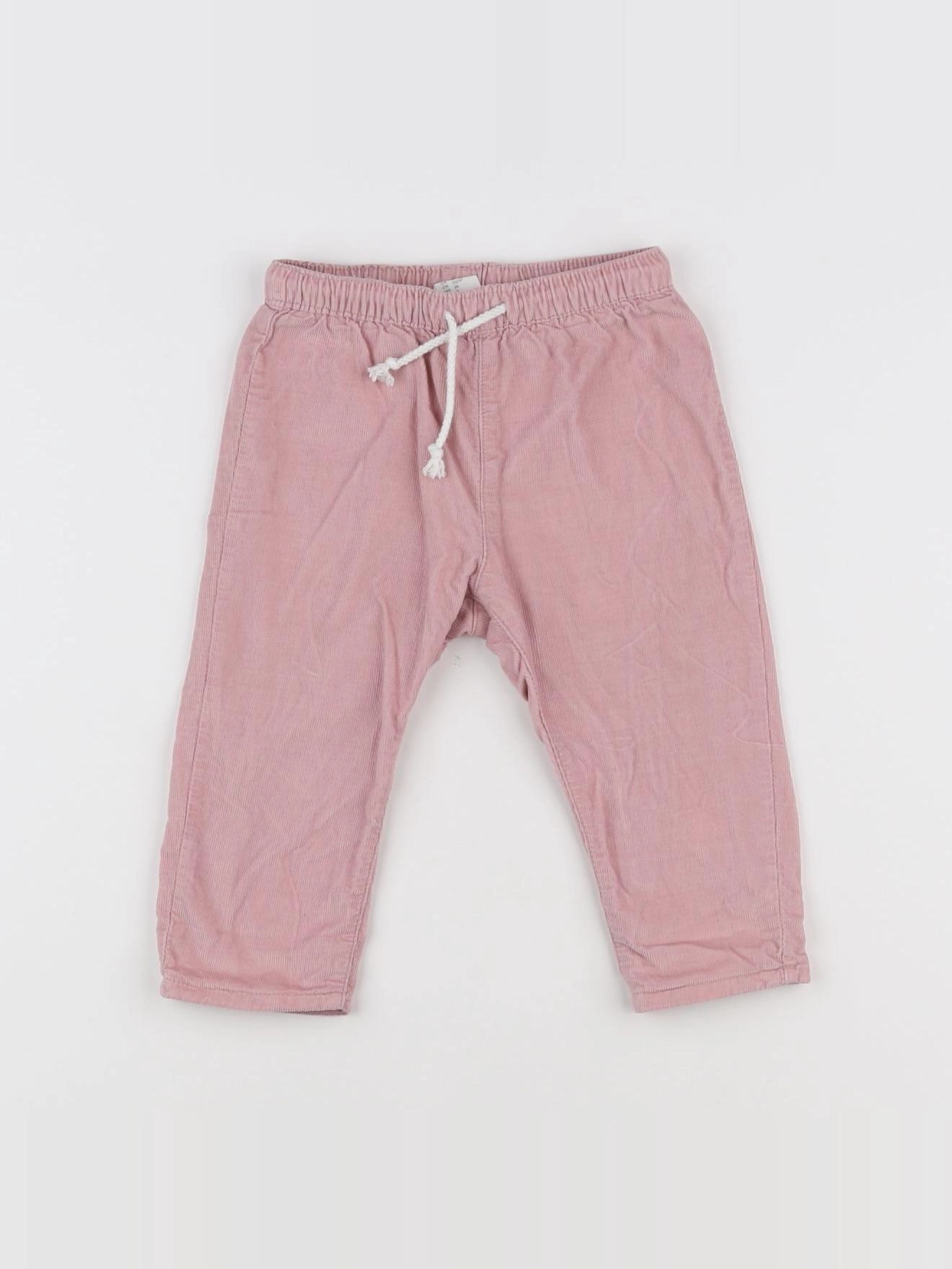 H&M - pantalon rose - 6/9 mois