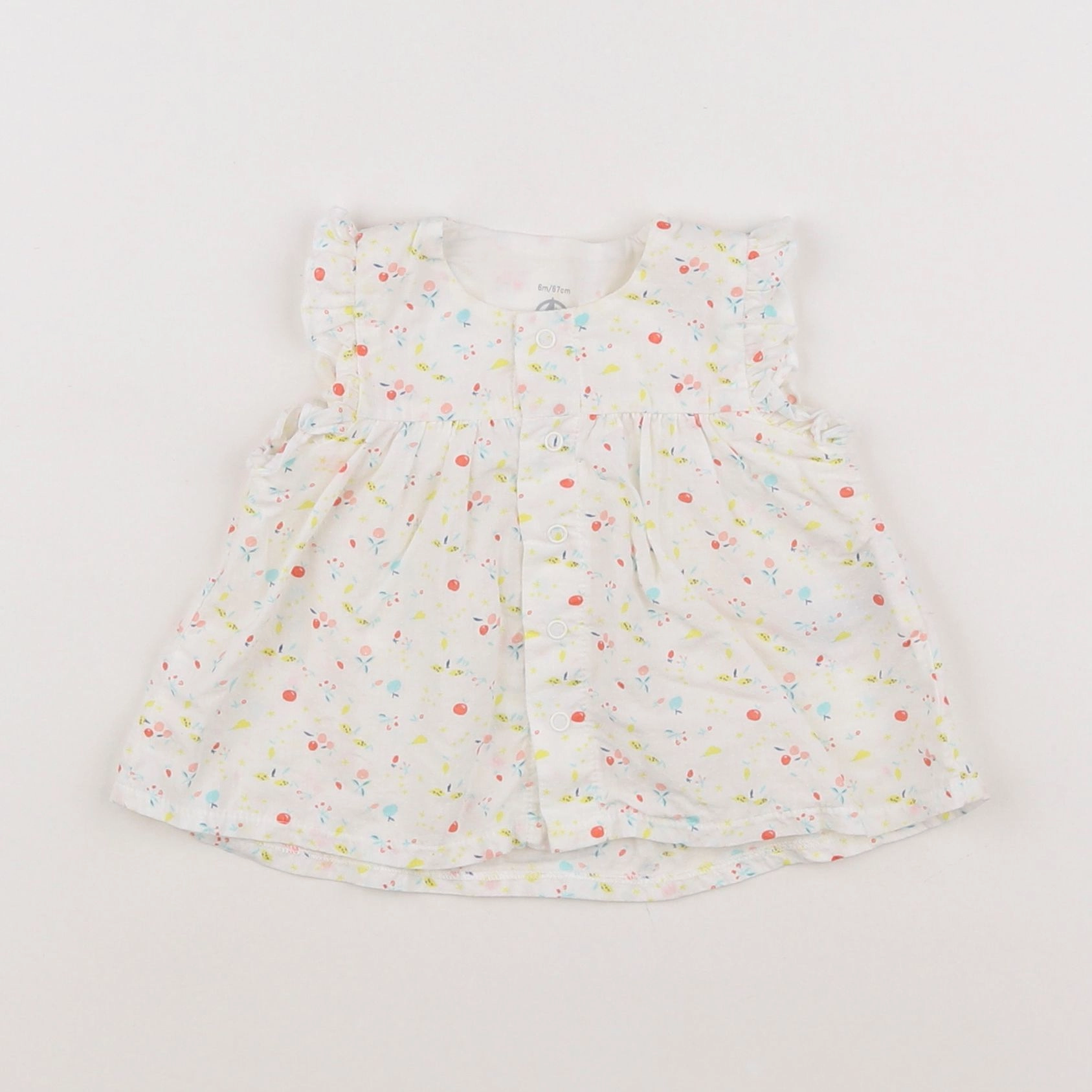 Petit Bateau - robe blanc - 6 mois