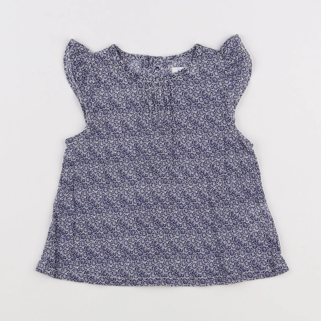 Boutchou - blouse blanc, bleu - 6 mois
