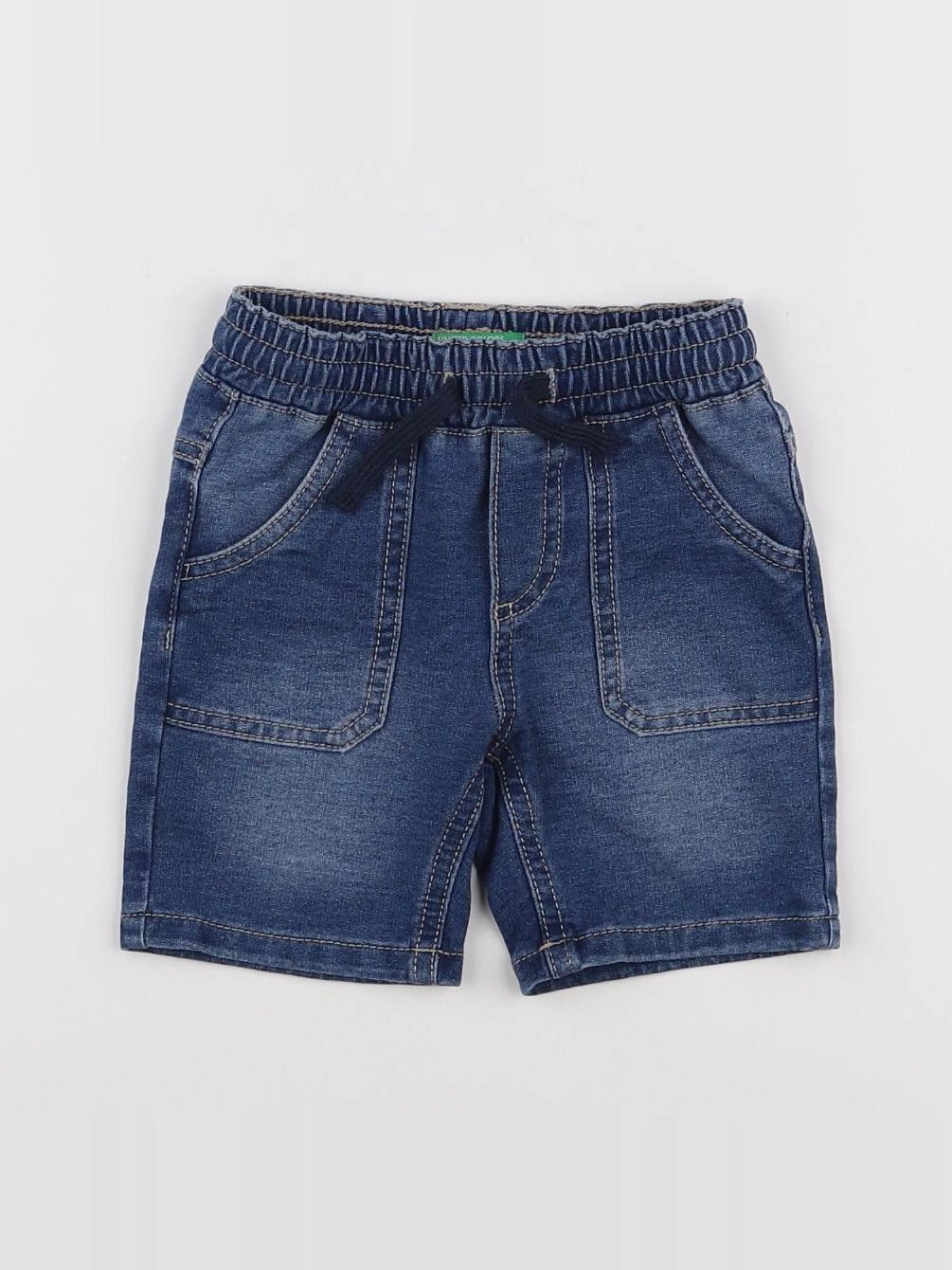 Benetton - short bleu - 9/12 mois