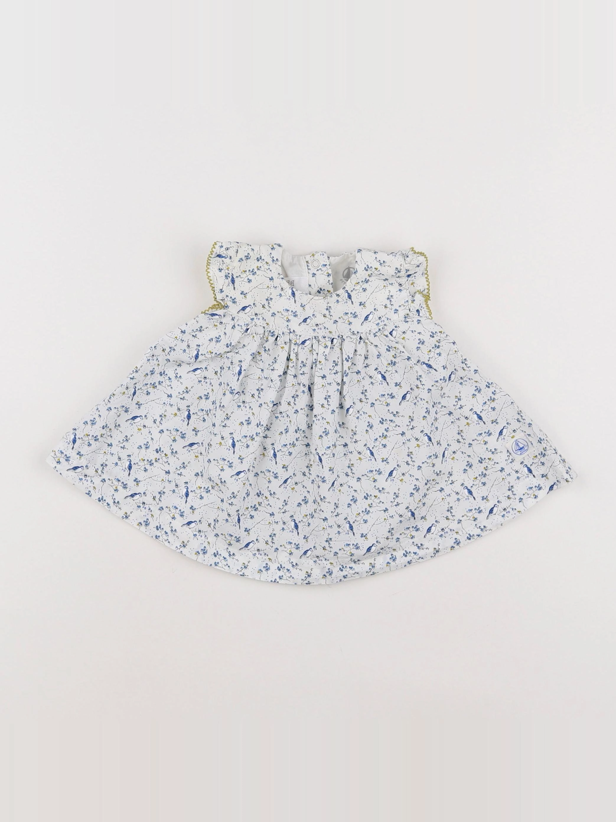 Petit Bateau - robe blanc - 1 mois