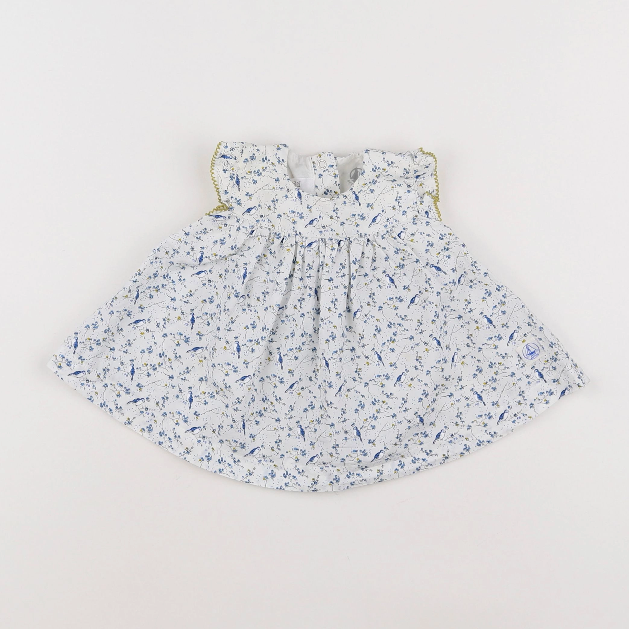 Petit Bateau - robe blanc - 1 mois