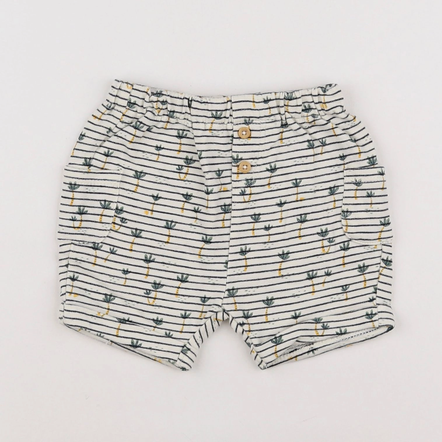 Tape à l'oeil - short beige, bleu - 6 mois