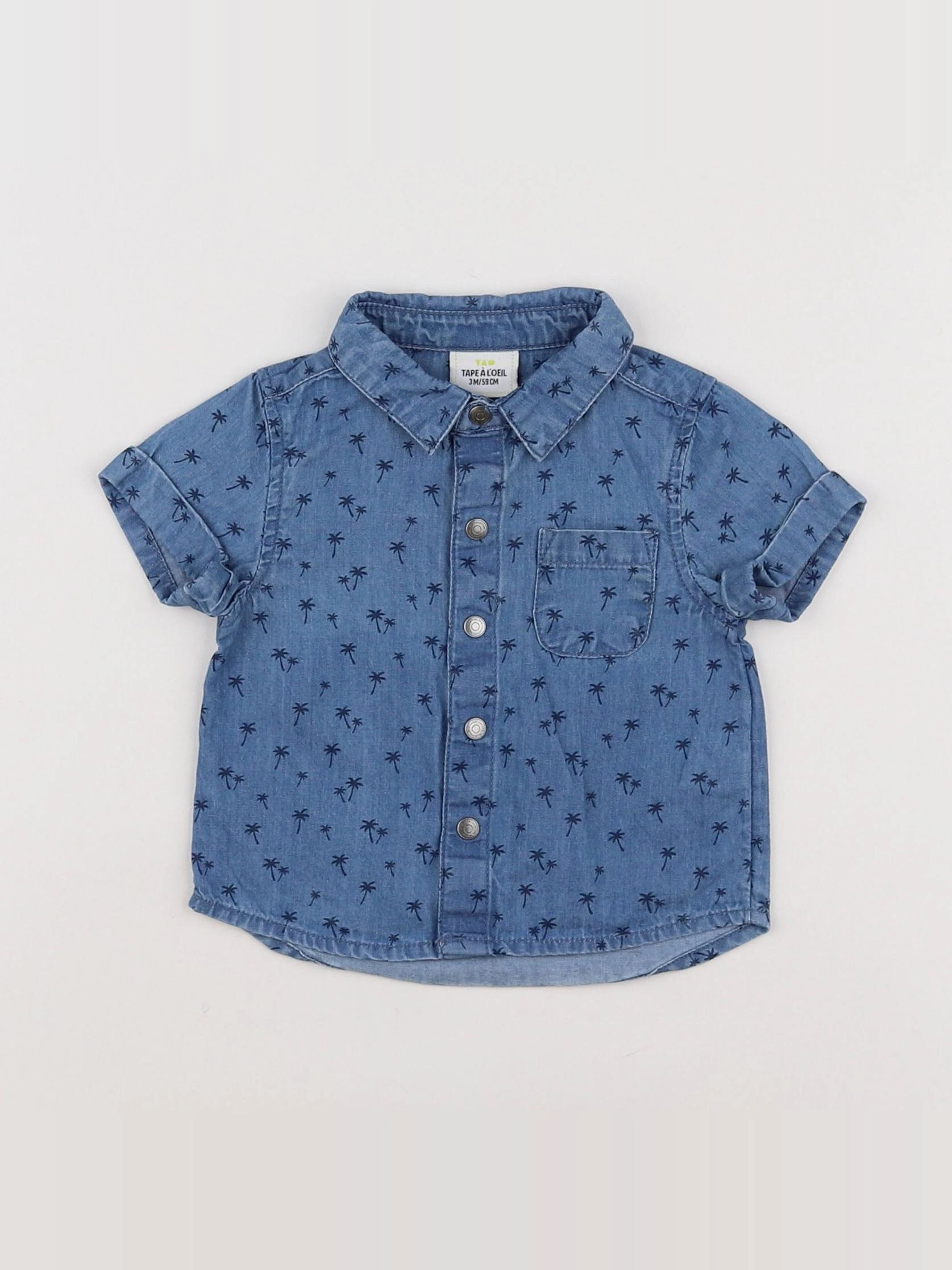 Tape à l'oeil - chemise bleu - 3 mois