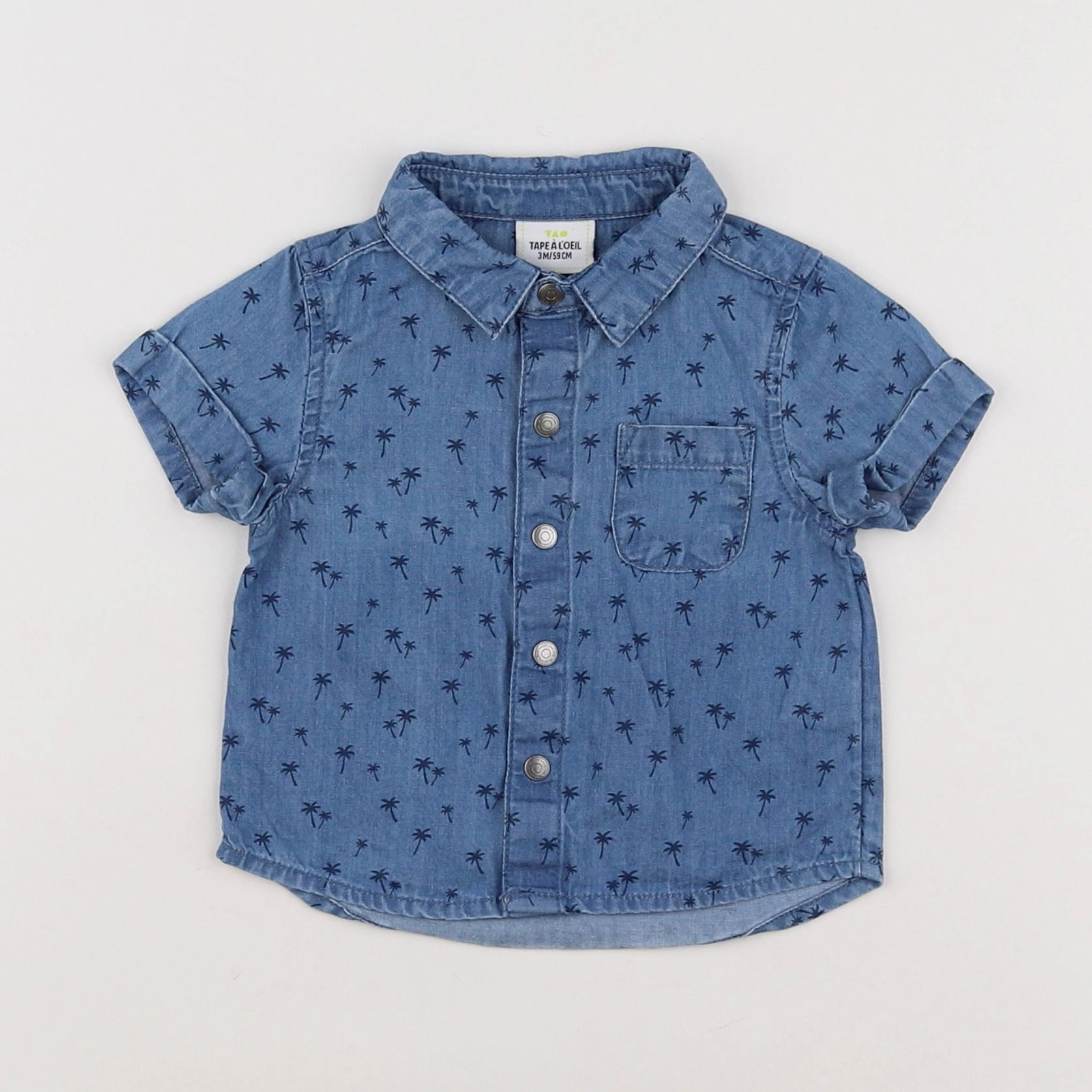 Tape à l'oeil - chemise bleu - 3 mois