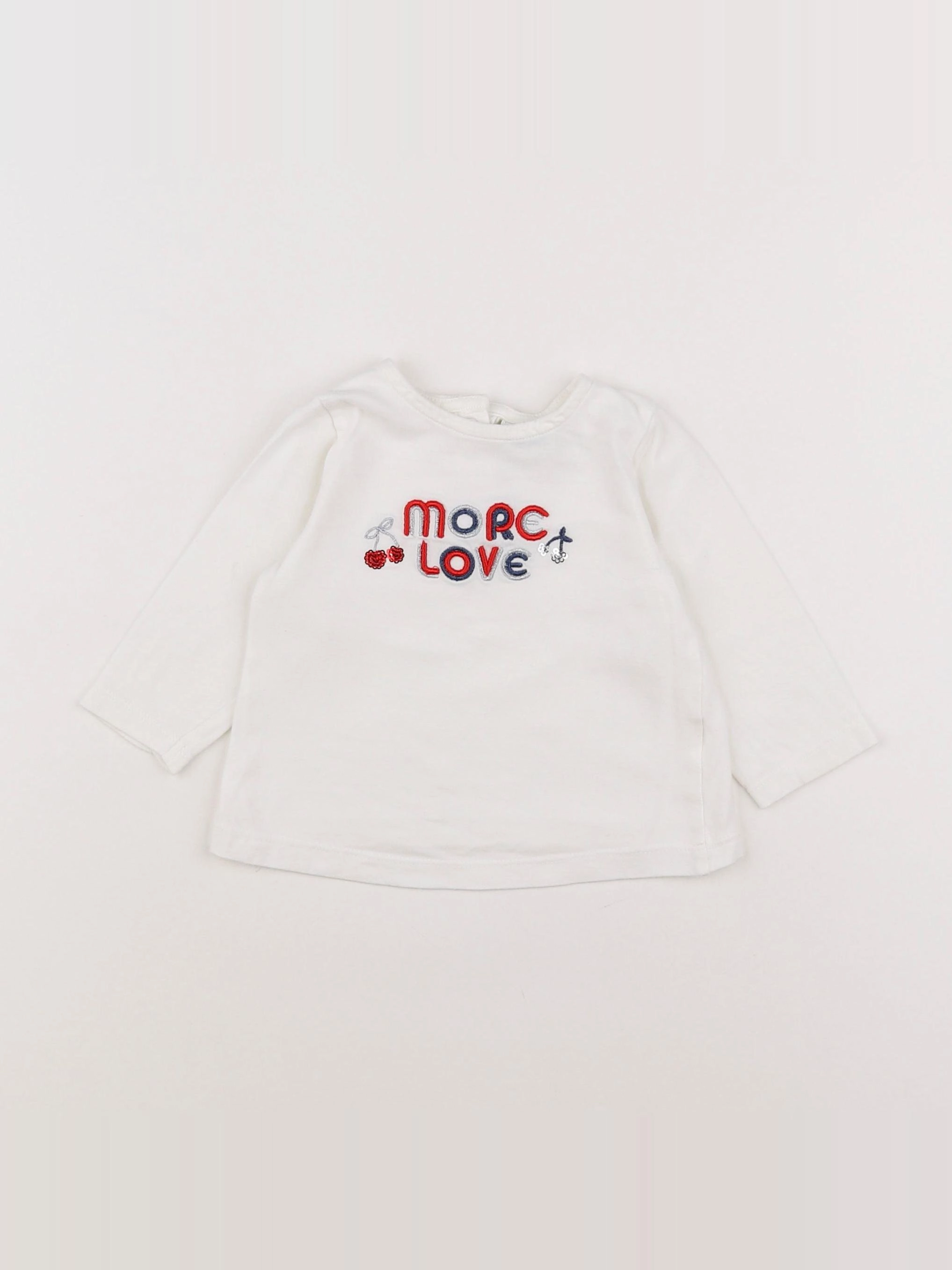 Tape à l'oeil - tee-shirt blanc - 6 mois