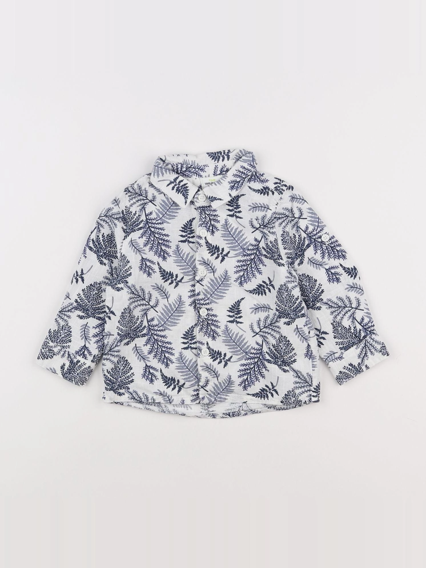 Tape à l'oeil - chemise blanc, bleu - 18 mois