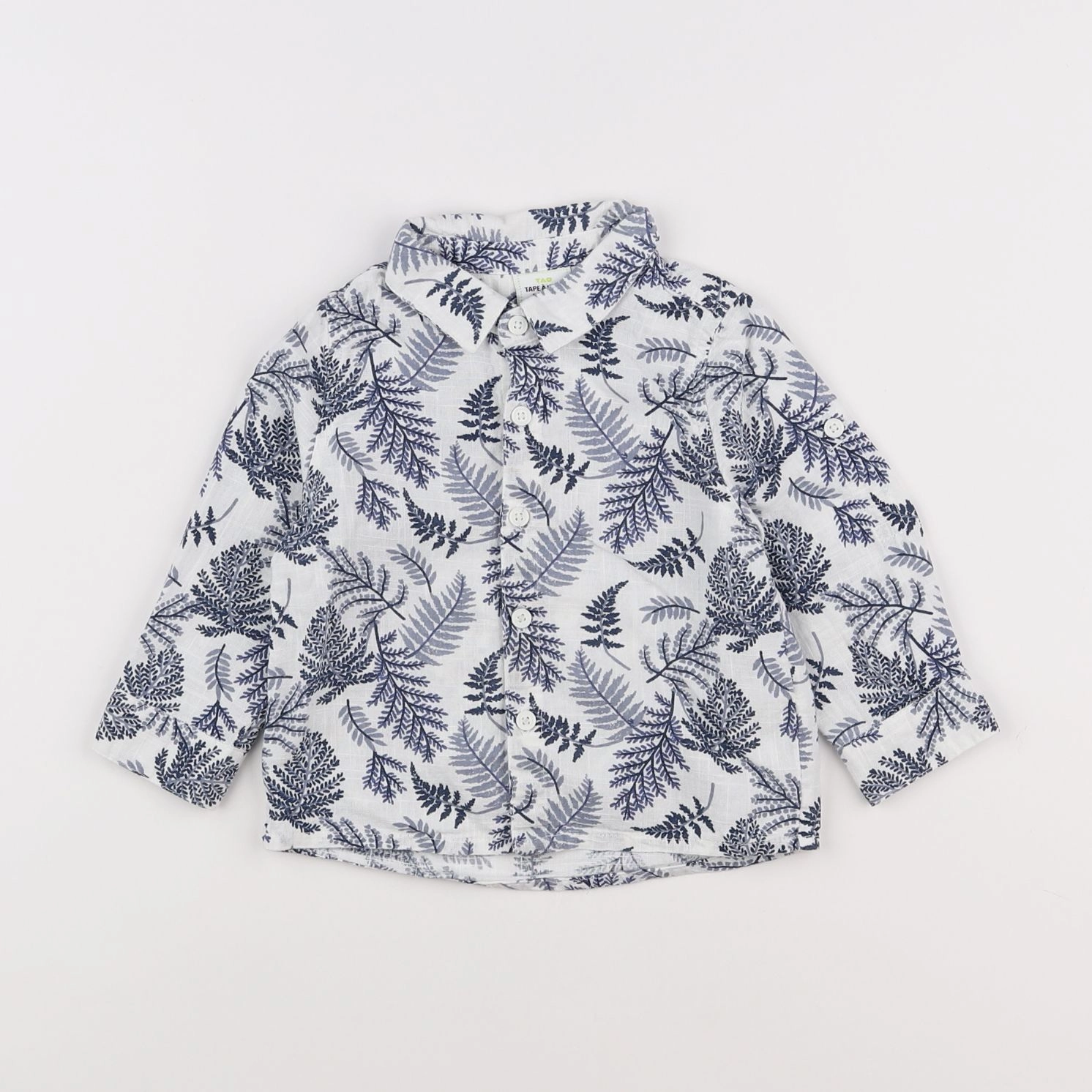 Tape à l'oeil - chemise blanc, bleu - 18 mois