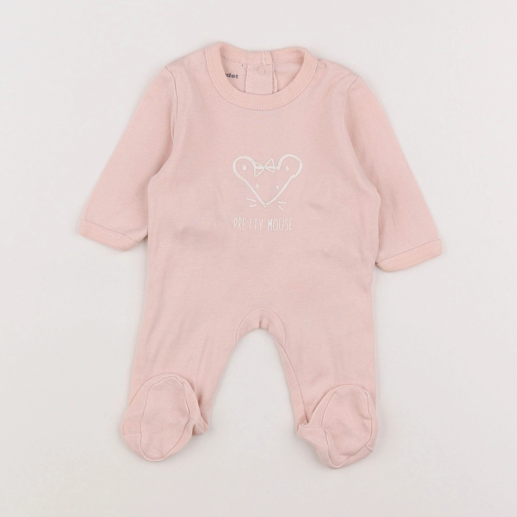 Vertbaudet - pyjama coton rose - 0 mois