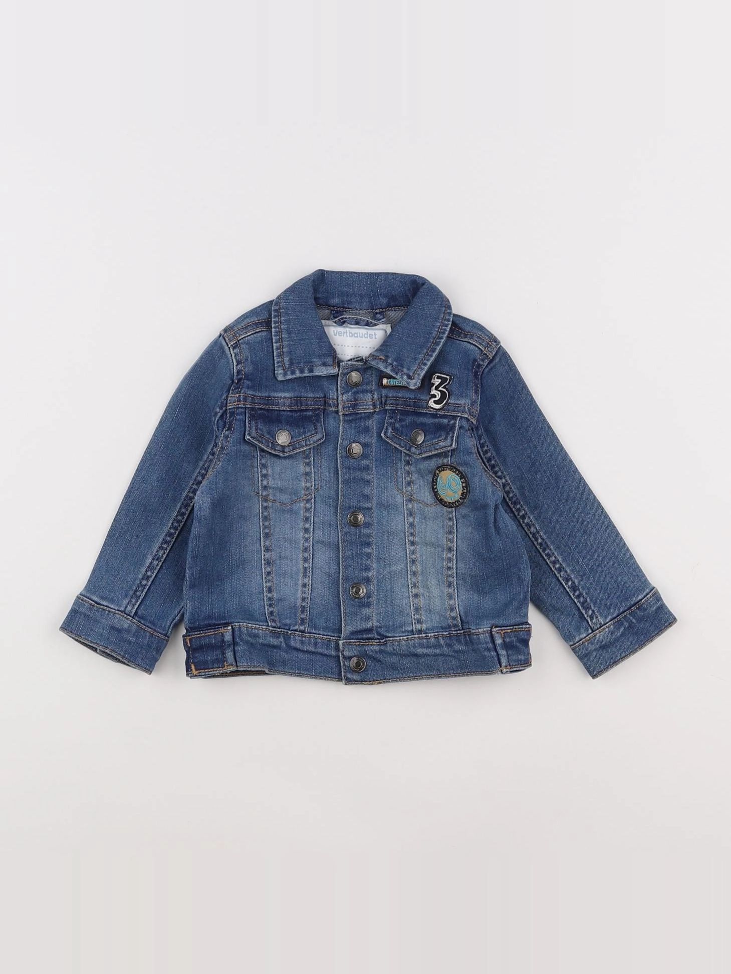 Vertbaudet - veste bleu - 12 mois