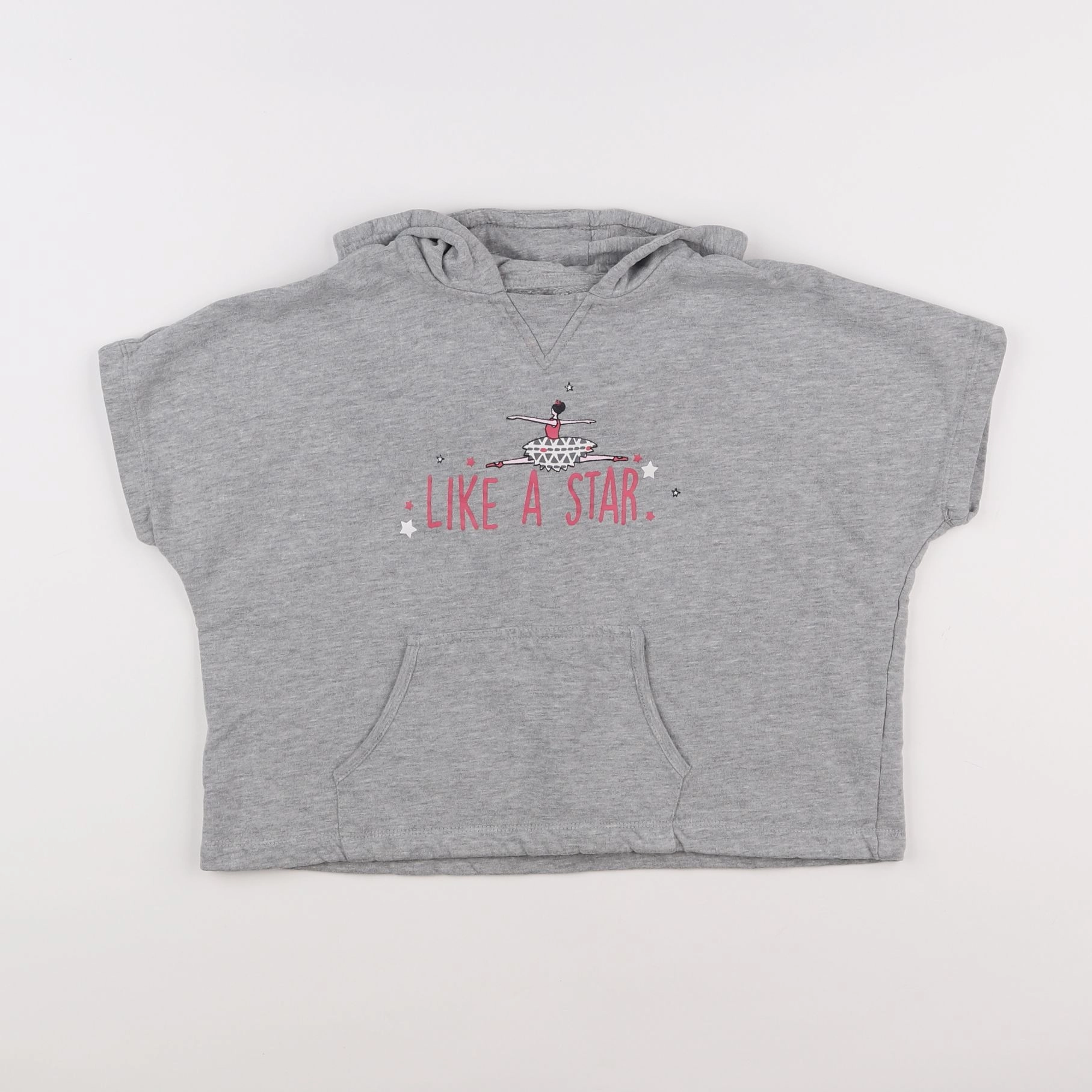 Vertbaudet - sweat gris - 8 ans