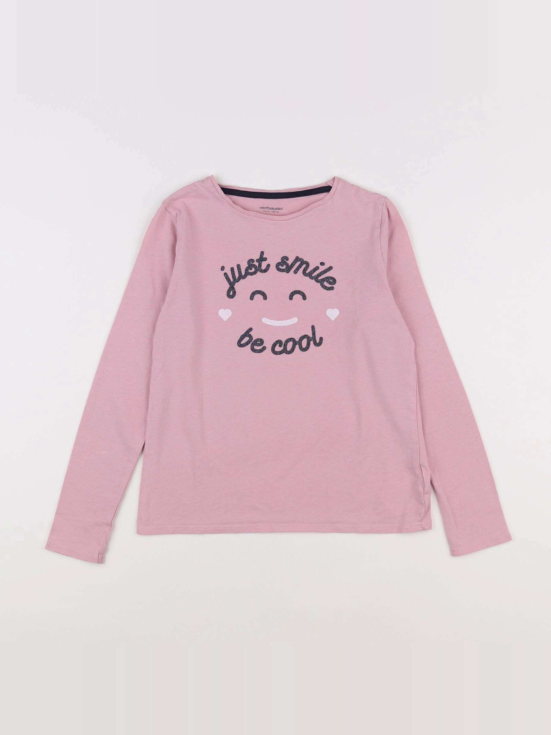 Vertbaudet - tee-shirt rose - 10 ans