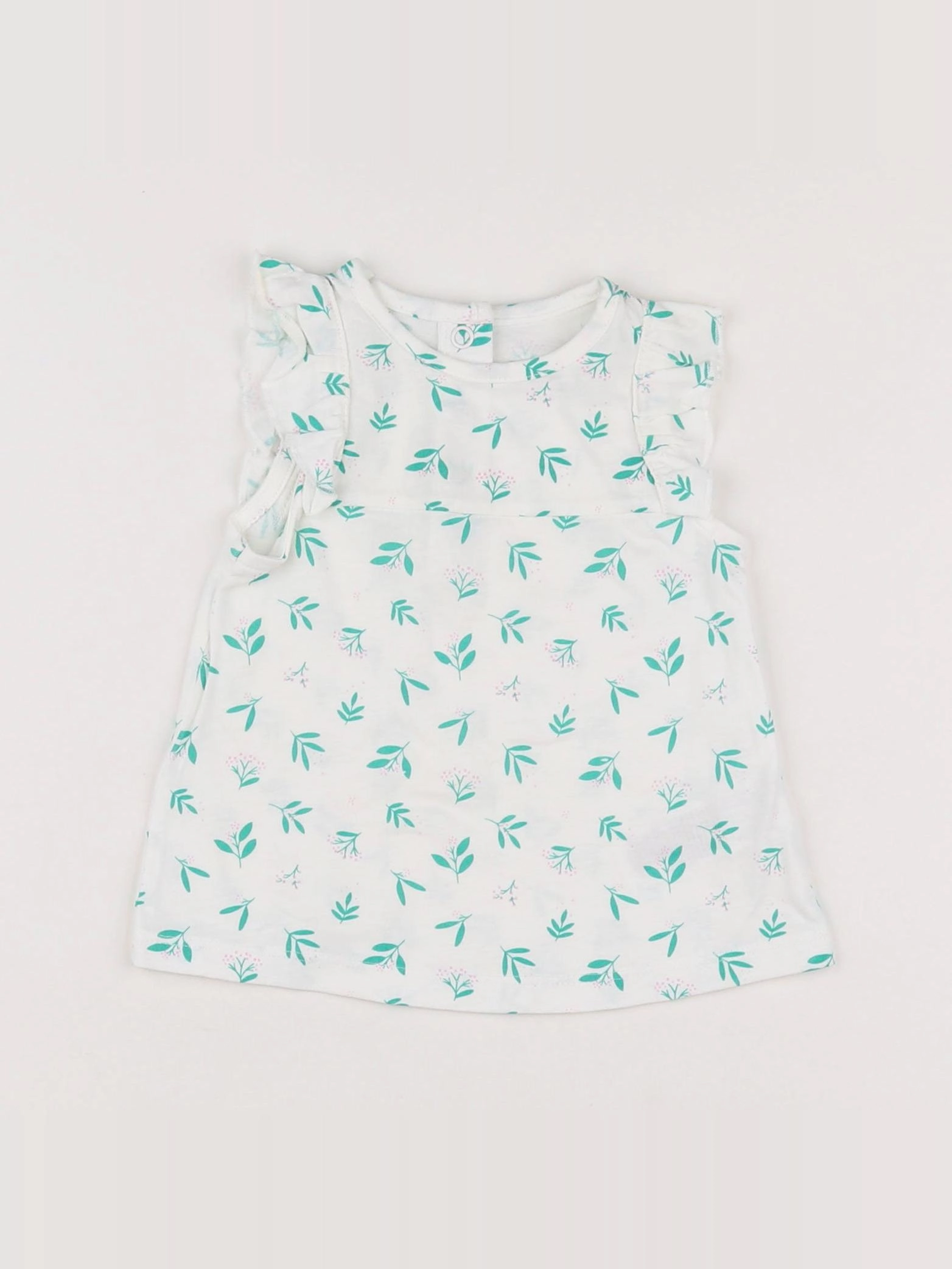 La Redoute - robe blanc, vert - 3 mois