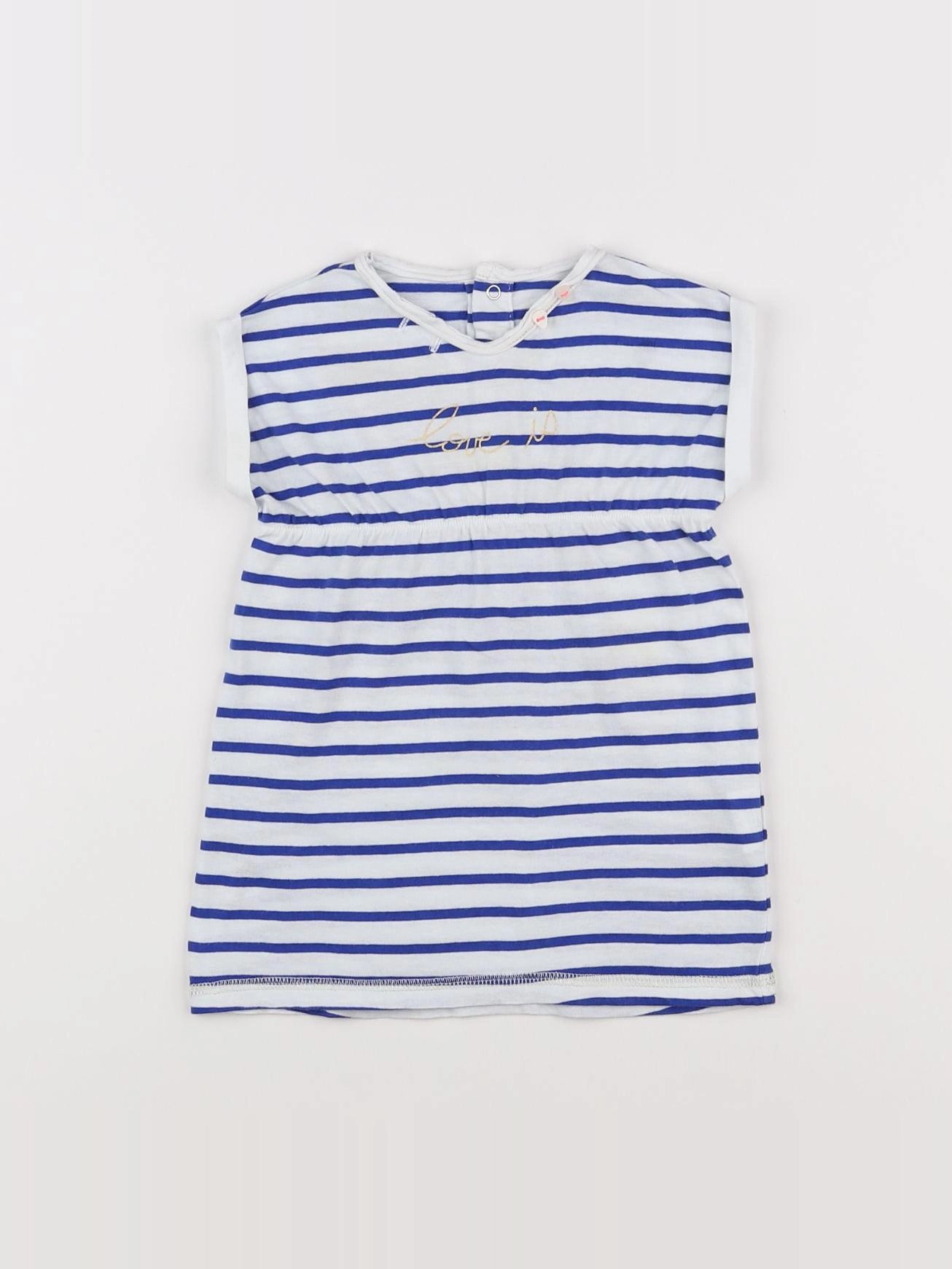 Zadig & Voltaire - robe bleu, blanc - 6 mois