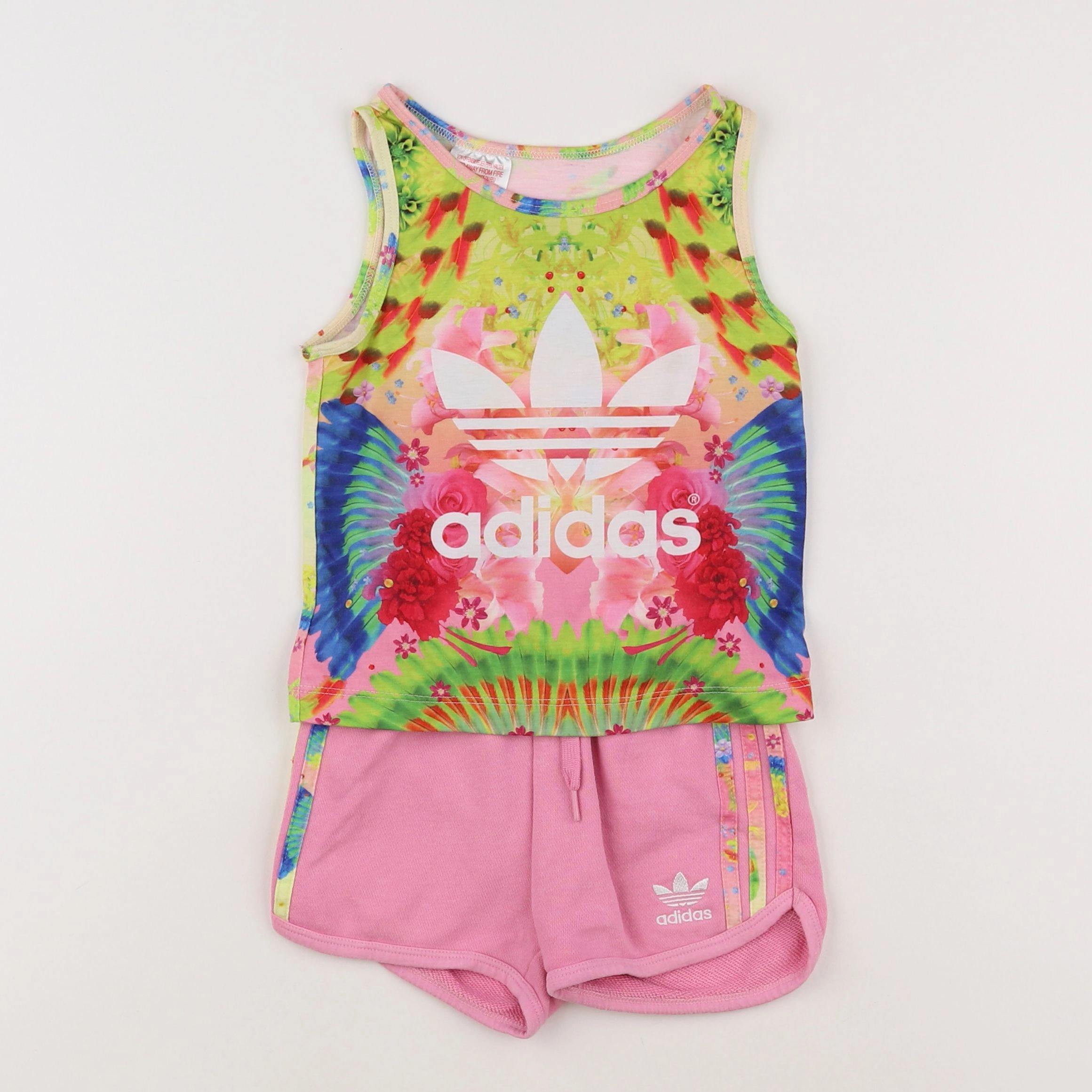 Adidas - ensemble rose, multicolore - 18 mois