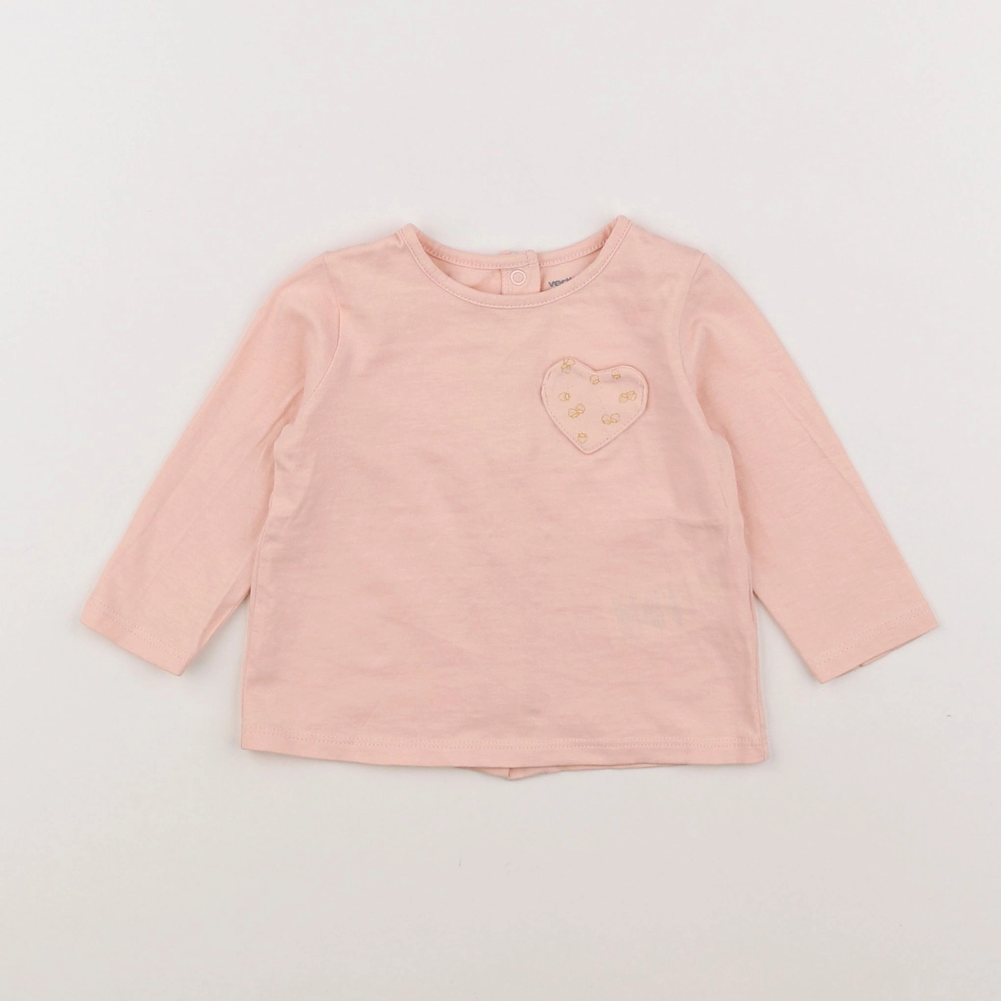 Vertbaudet - tee-shirt rose - 6 mois