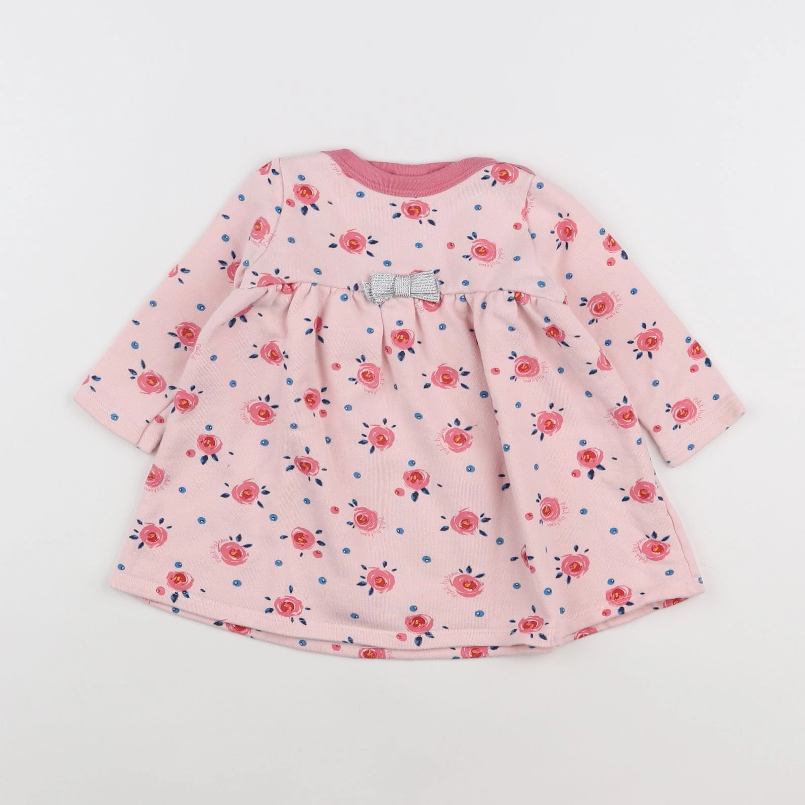 Petit Bateau - robe rose - 12 mois