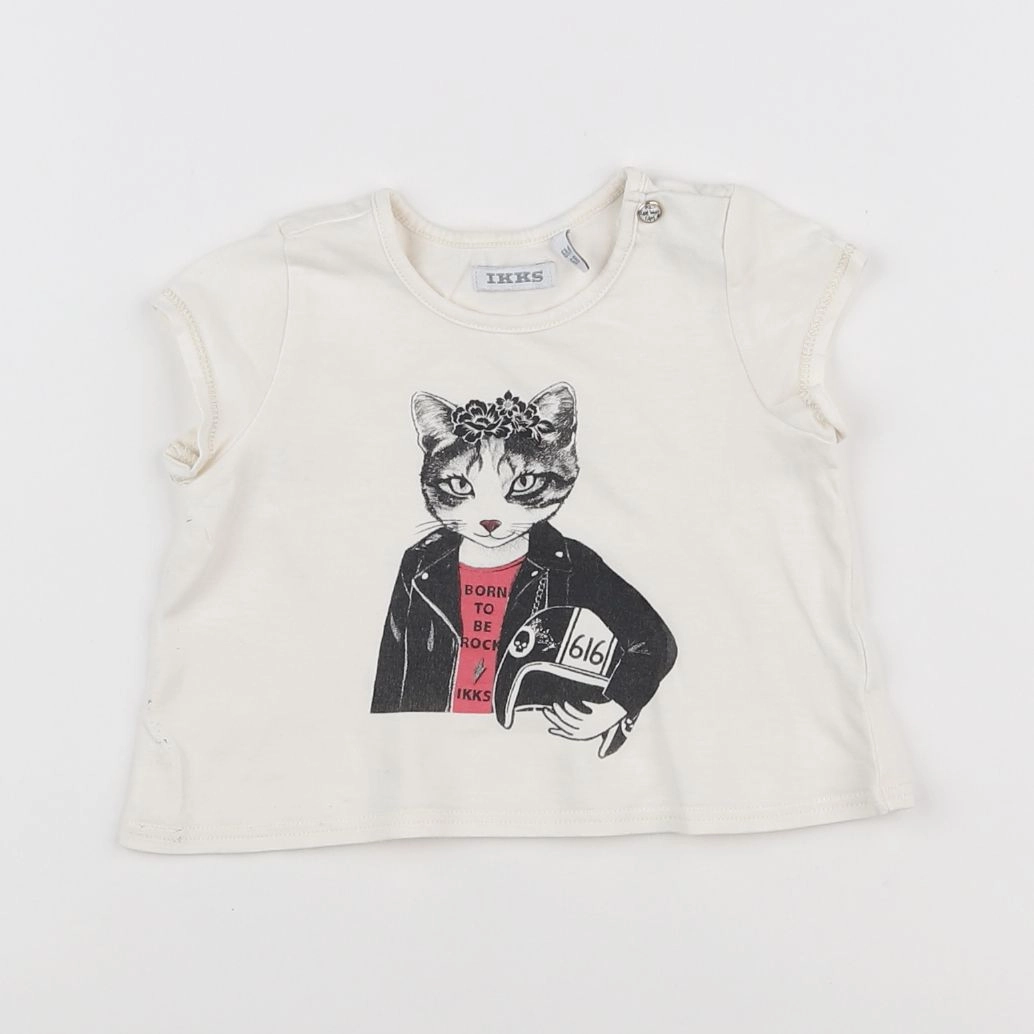 IKKS - tee-shirt blanc - 6 mois
