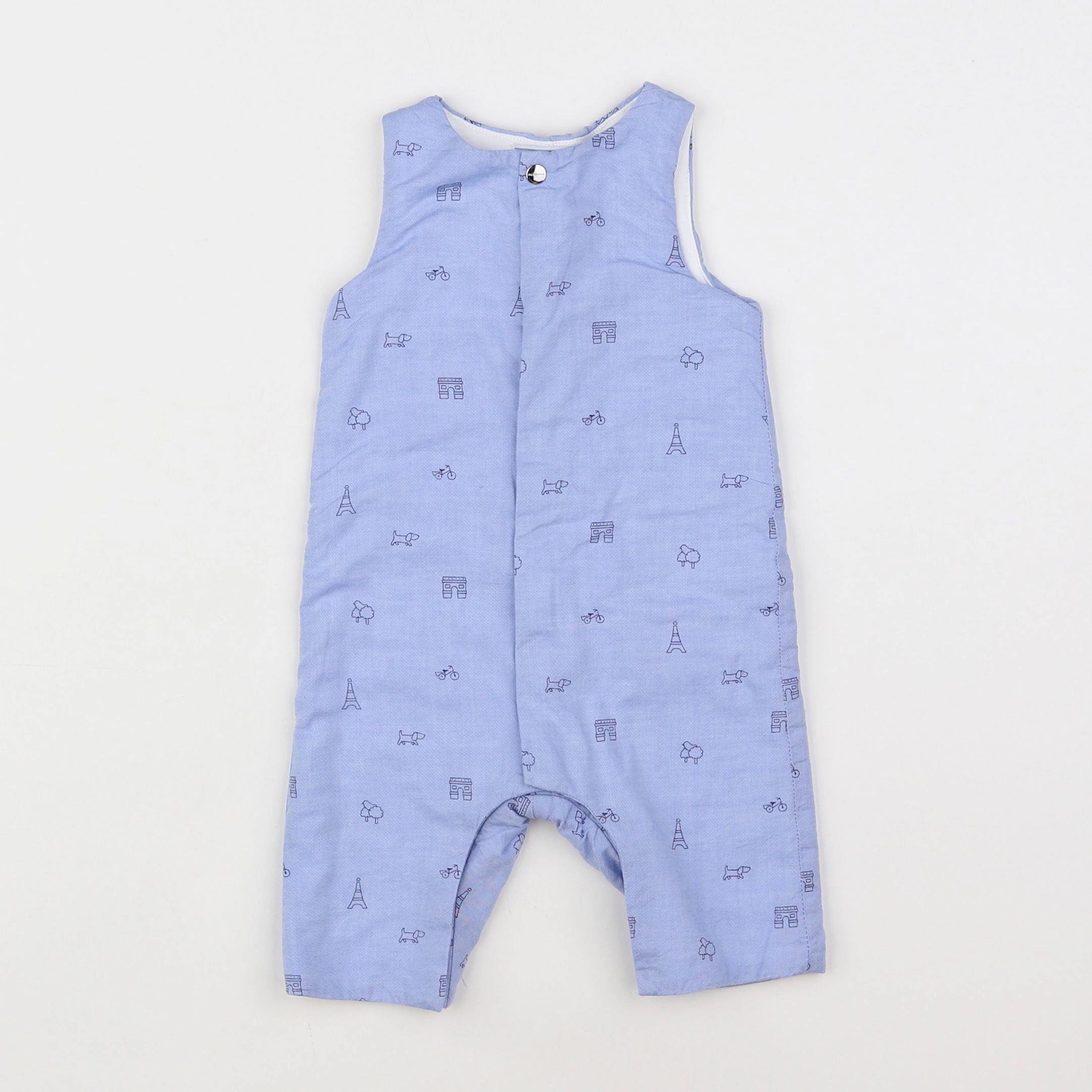Jacadi - combinaison doublé bleu - 3 mois